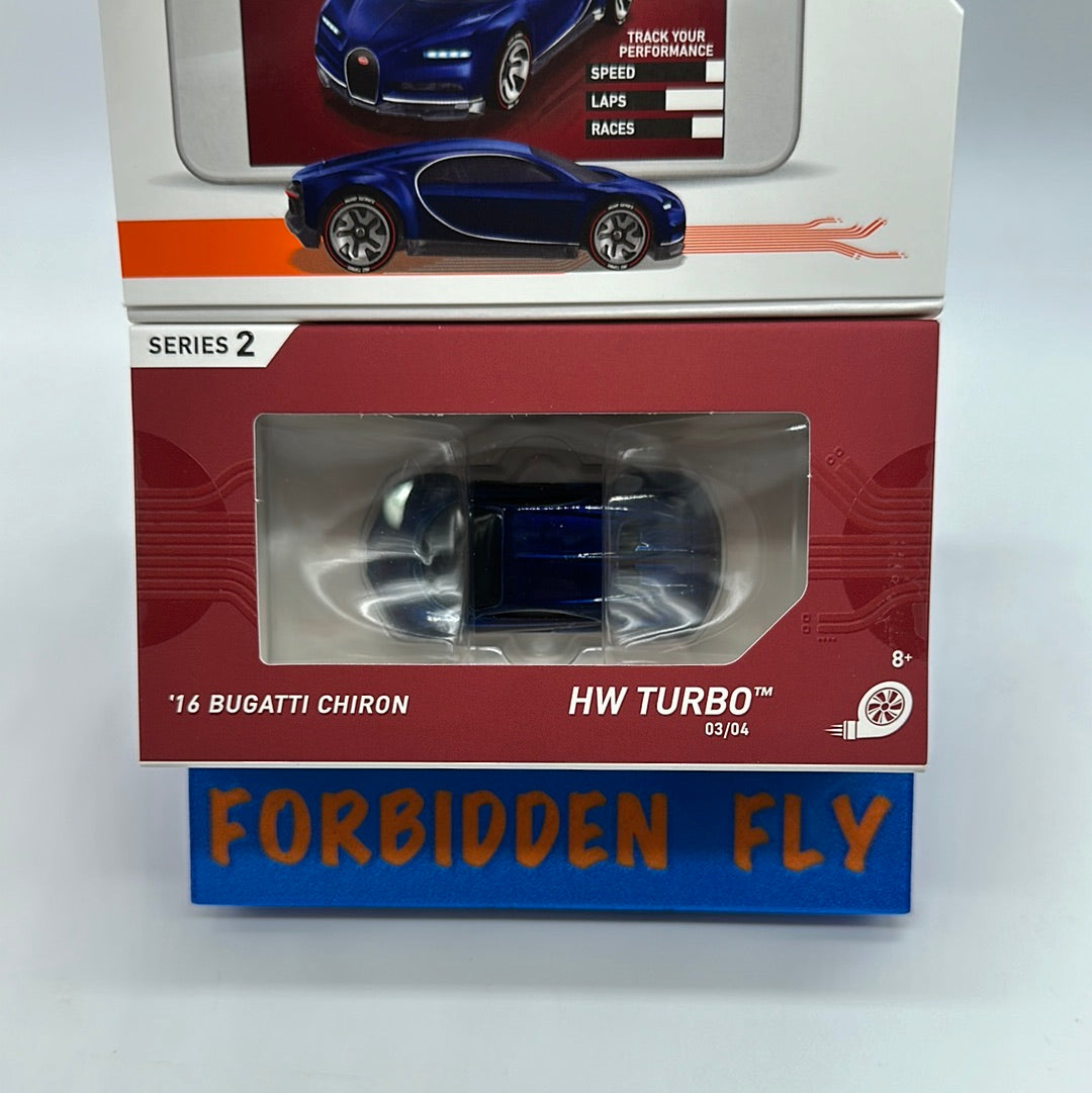 Hot Wheels Boxed Series 2 ID Car - HW Turbo - ‘16 Bugatti Chiron - Blue