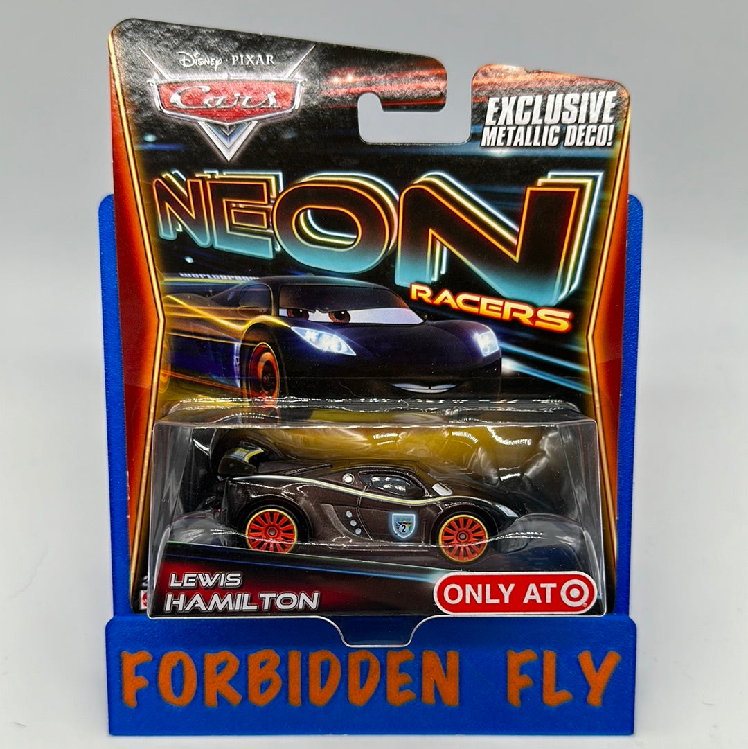 Disney Pixar Cars Movie - Target Exclusive Metallic Deco Neon Racers Series - Lewis Hamilton
