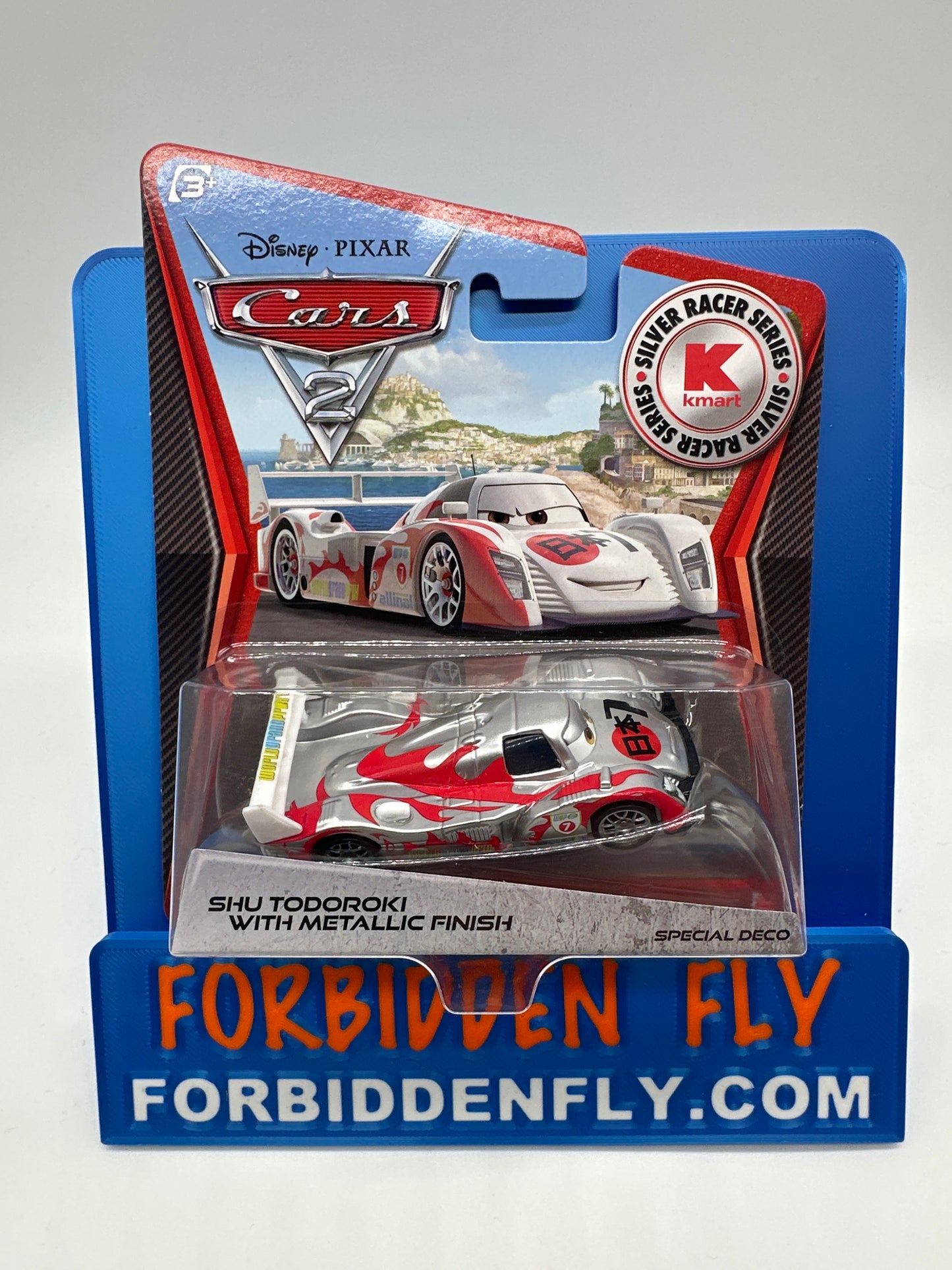 Disney Pixar Cars Movie - K Mart Exclusive Silver Racer Series - Shu Todoroki with Metallic Finish