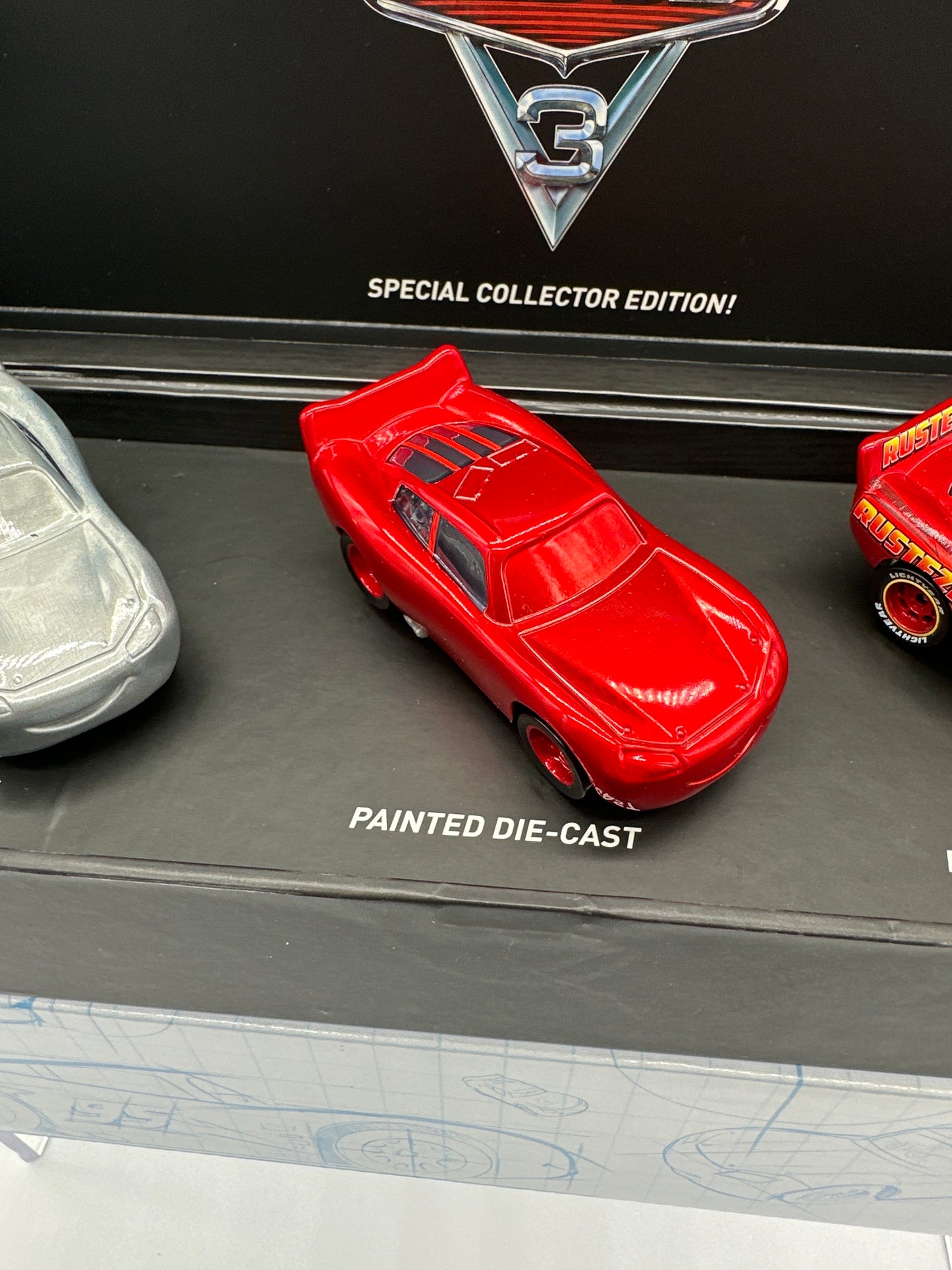 Disney Pixar Cars Movie - 2017 SDCC Comic Con Exclusive - Cars 3 The Making of Lightning McQueen Diecast