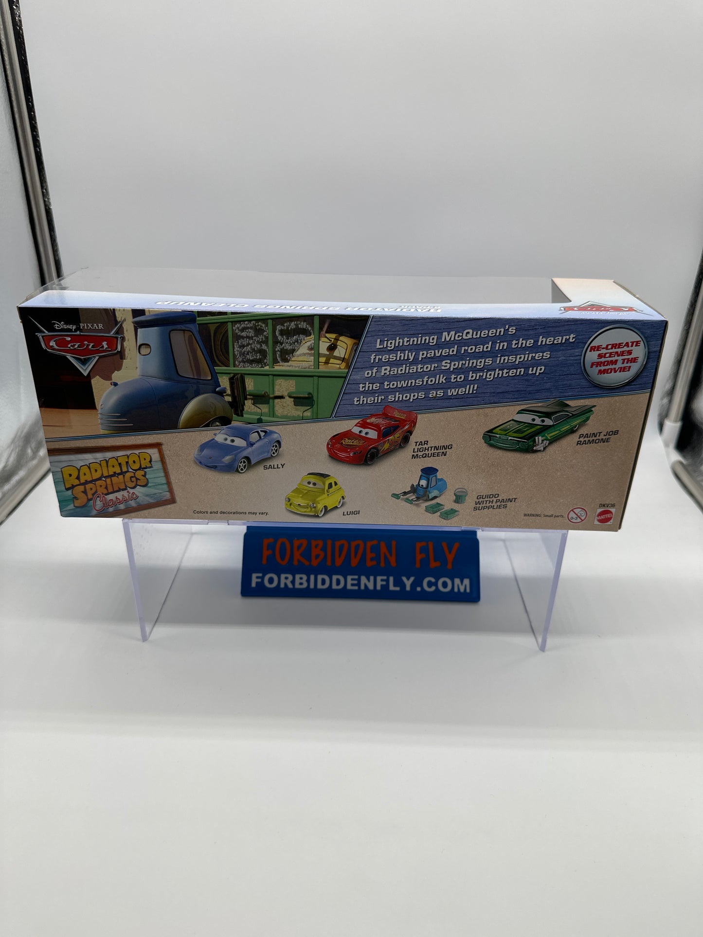 Disney Pixar Cars Movie - Radiator Springs Cleanup (Five) 5 Pack - Paint Job Ramone, Luigi, Guido With Paint Supplies, Tar Lightning McQueen And Sally