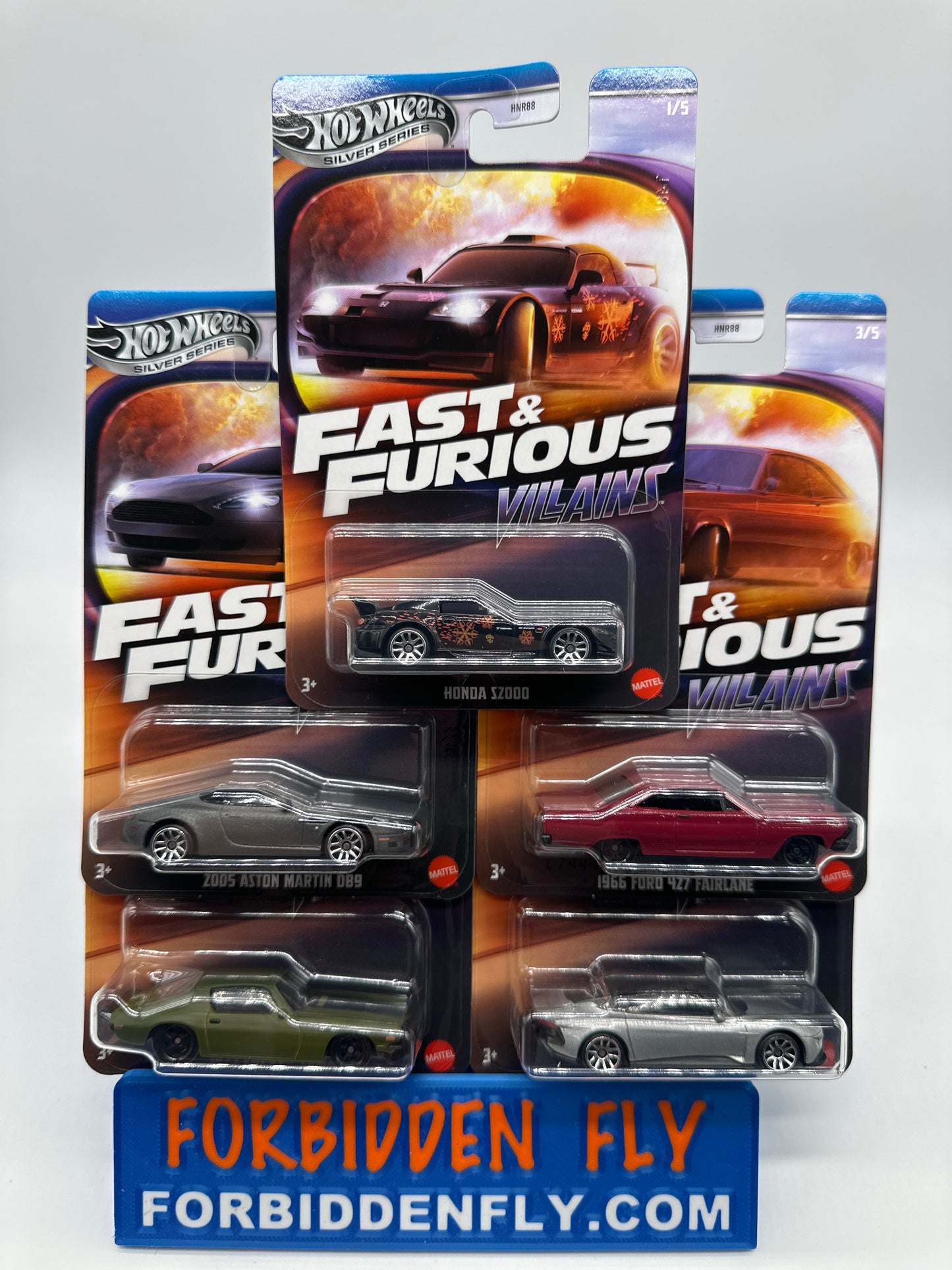 Hot Wheels 2025 Silver Series - Wal Mart Exclusive - Fast & Furious Villains Series - Complete Set Of 5