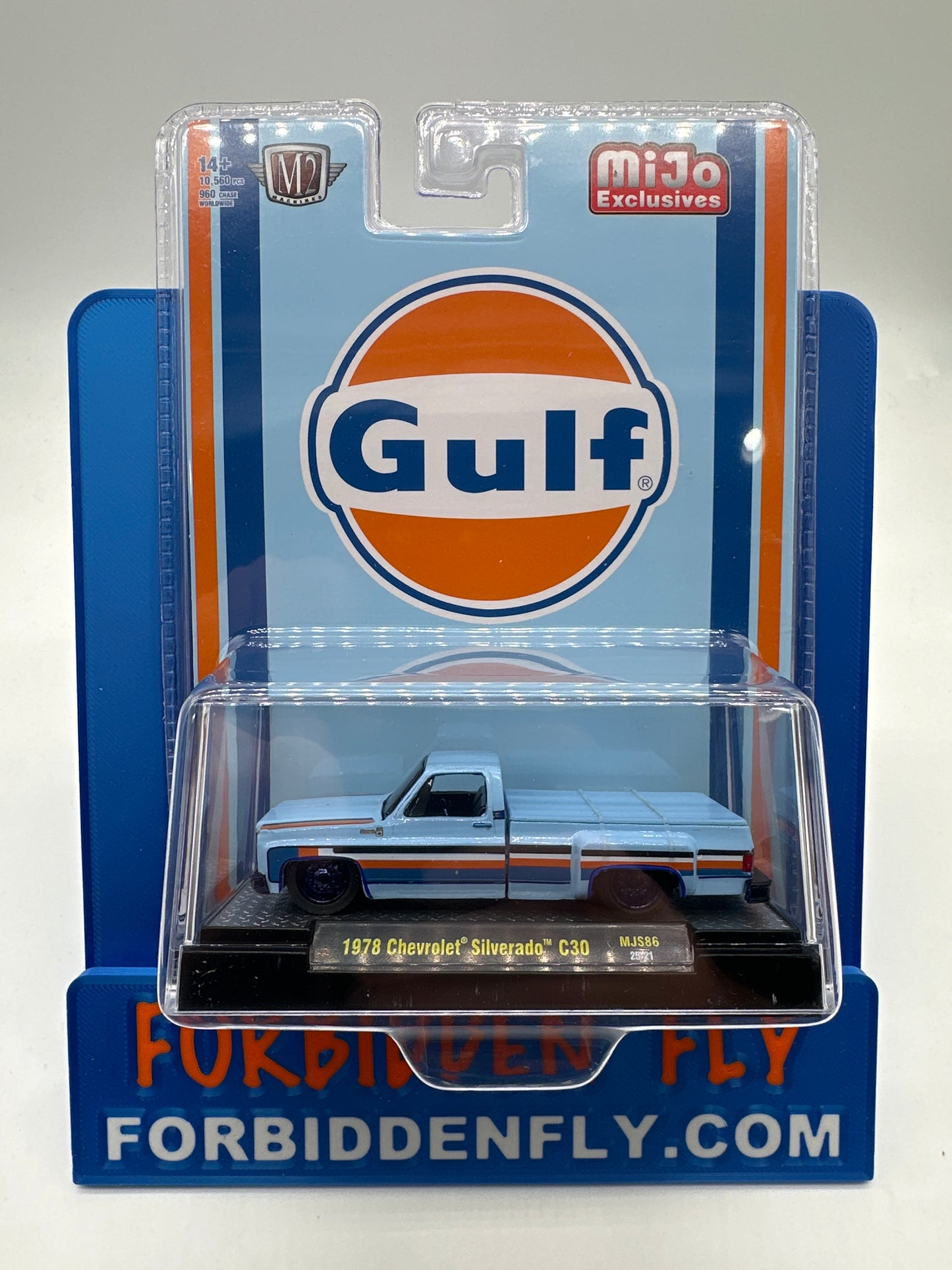 M2 Machines Acrylic - MiJo Exclusive MJS86 - Gulf 1978 Chevrolet Silverado C30 - Chase