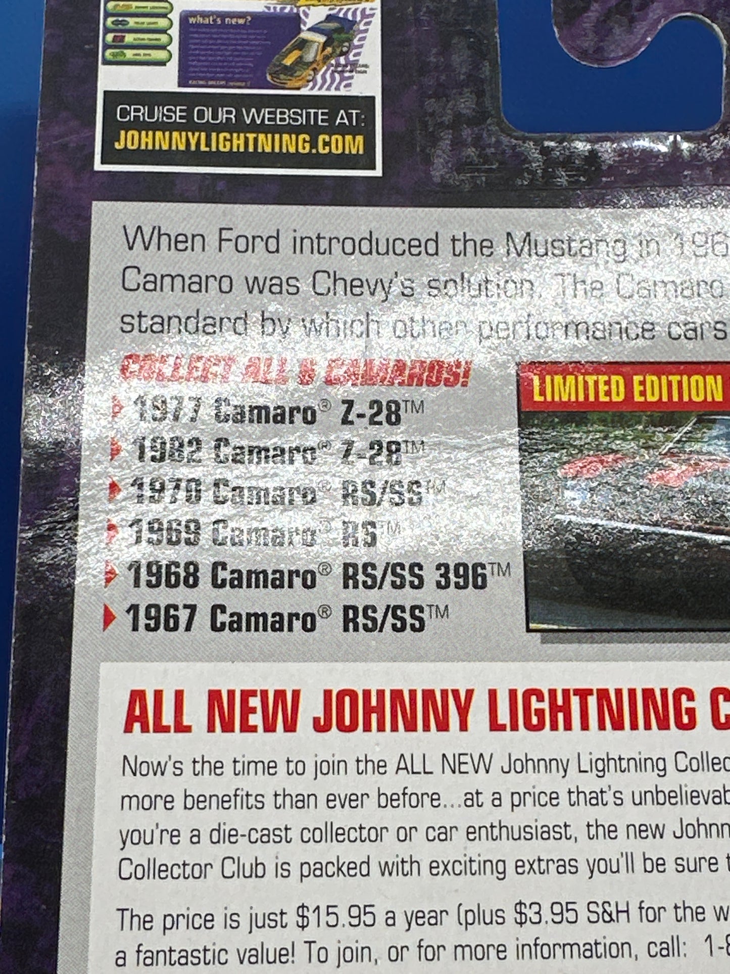 Johnny Lightning - Camaro Collection Series - 1968 Camaro RS/SS 396 - White