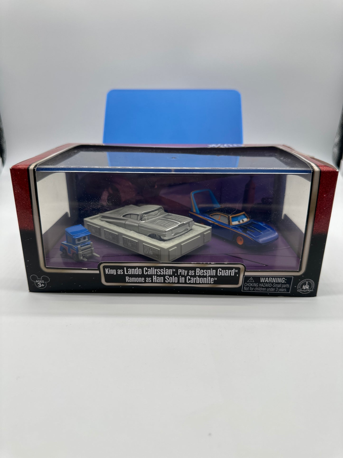 Disney Pixar Cars Movie - Disney Store Parks Exclusive Star Wars Series - King as Lando Calirssian, Pitty as Bespin Guard, and Ramone as Han Solo in Carbonite