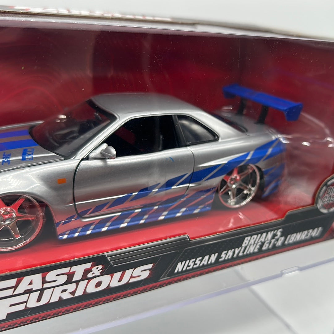 Jada 1:24 Scale - Fast and Furious - Brian’s Nissan Skyline GT-R (BNR34)
