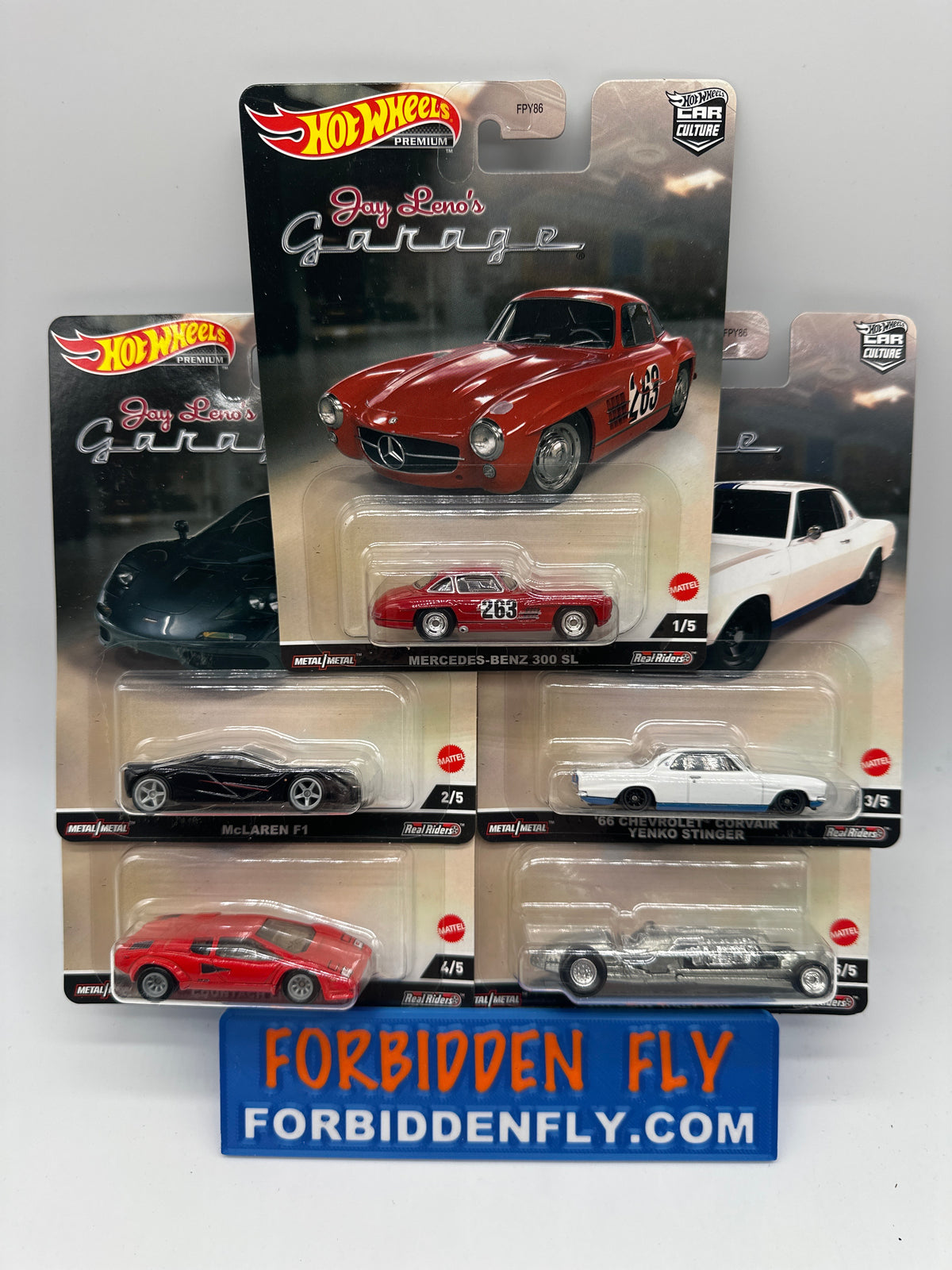Hot Wheels Car Culture - Jay Leno’s Garage Premium Set Of 5