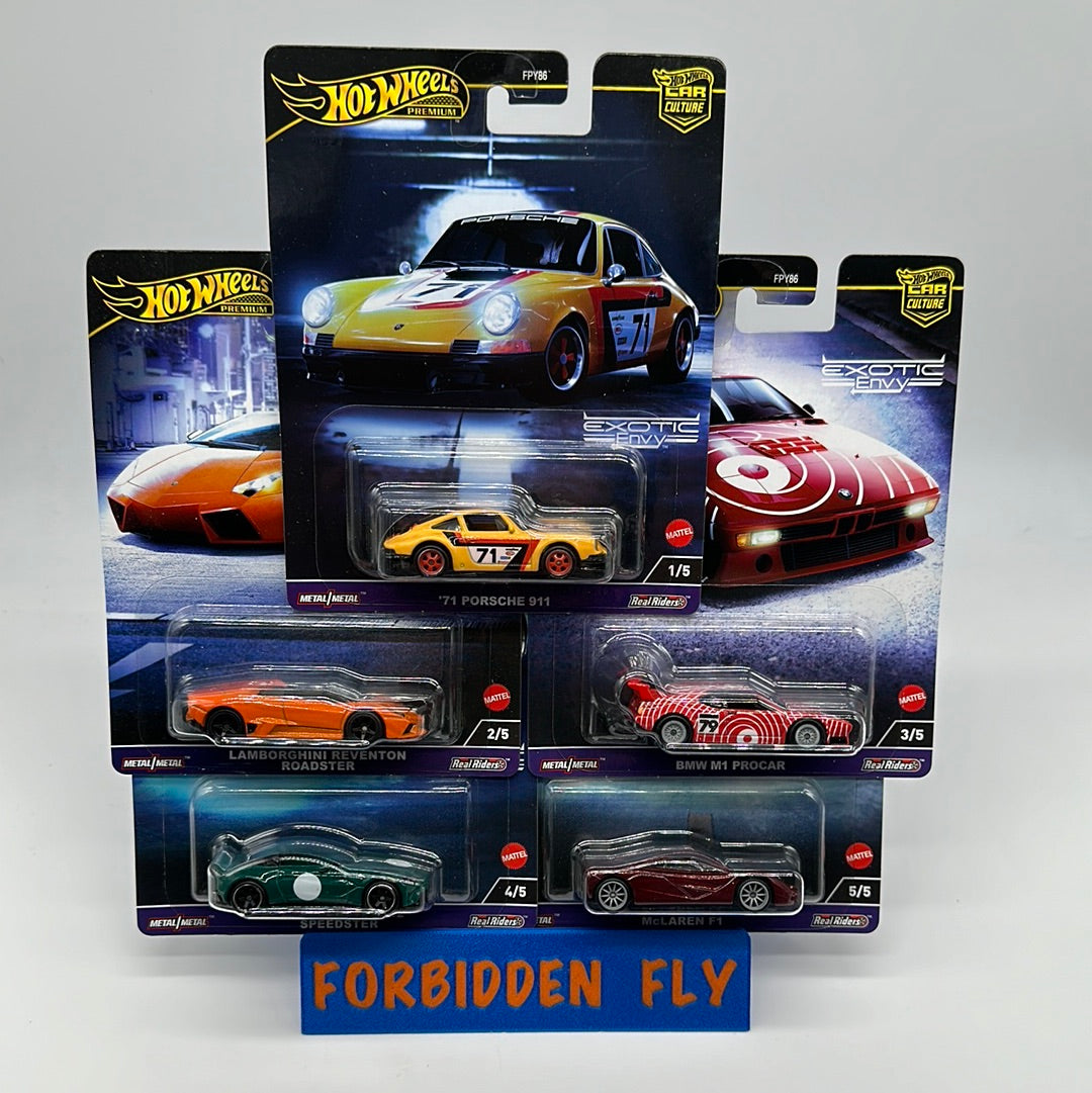Hot Wheels Car Culture - 2024 Exotic Envy Series 3 - Premium Set of 5