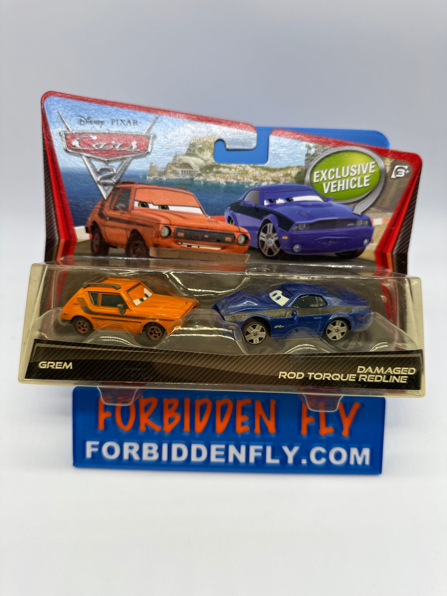 Disney Pixar Cars Movie - Cars 2 Movie Two Pack - Grem & Damaged Rod Torque Redline