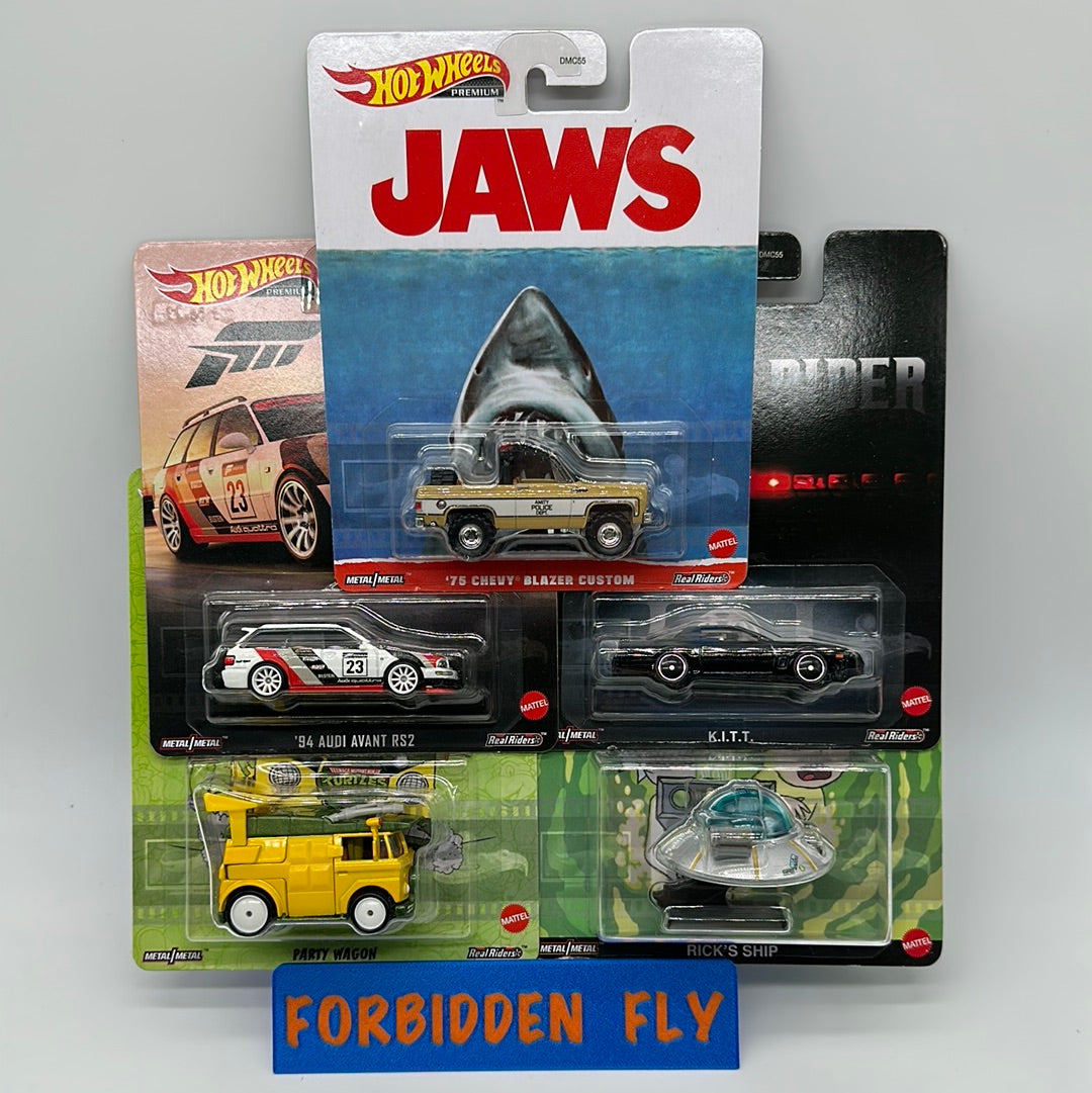 Hot Wheels Premium - Retro Entertainment 2023 Mix Q Set of 5