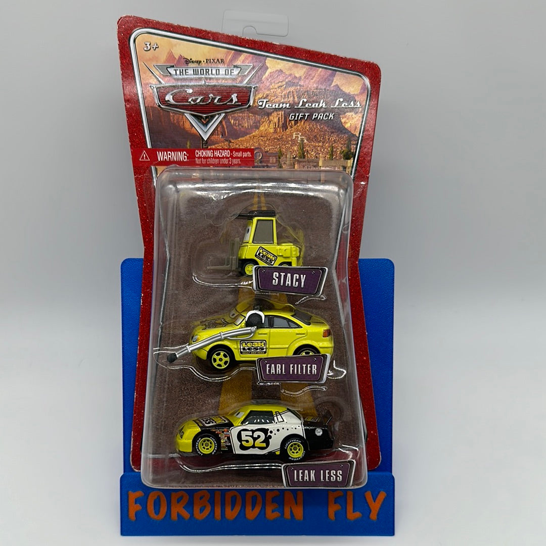 Disney Pixar Cars Movie - World of Cars Series - Team Leak Less Gift Pack (Stacy, Earl Filter, Leak Less 3 Pack)