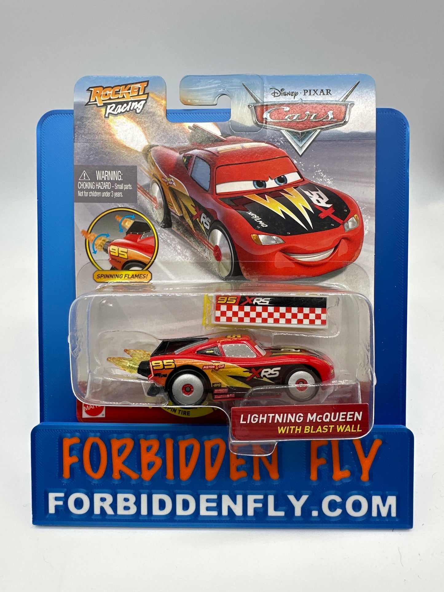 Disney Pixar Cars Movie - Rocket Racing Series - Lightning McQueen with Blast Wall