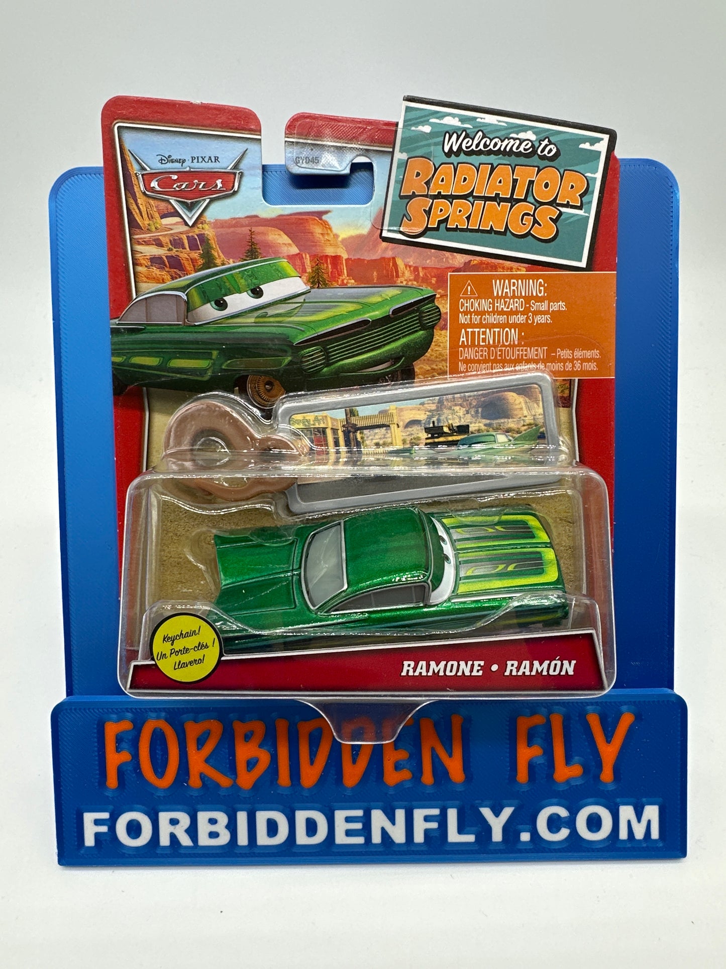 Disney Pixar Cars Movie - Welcome To Radiator Springs Card Series - Ramone (Green) w/ Keychain