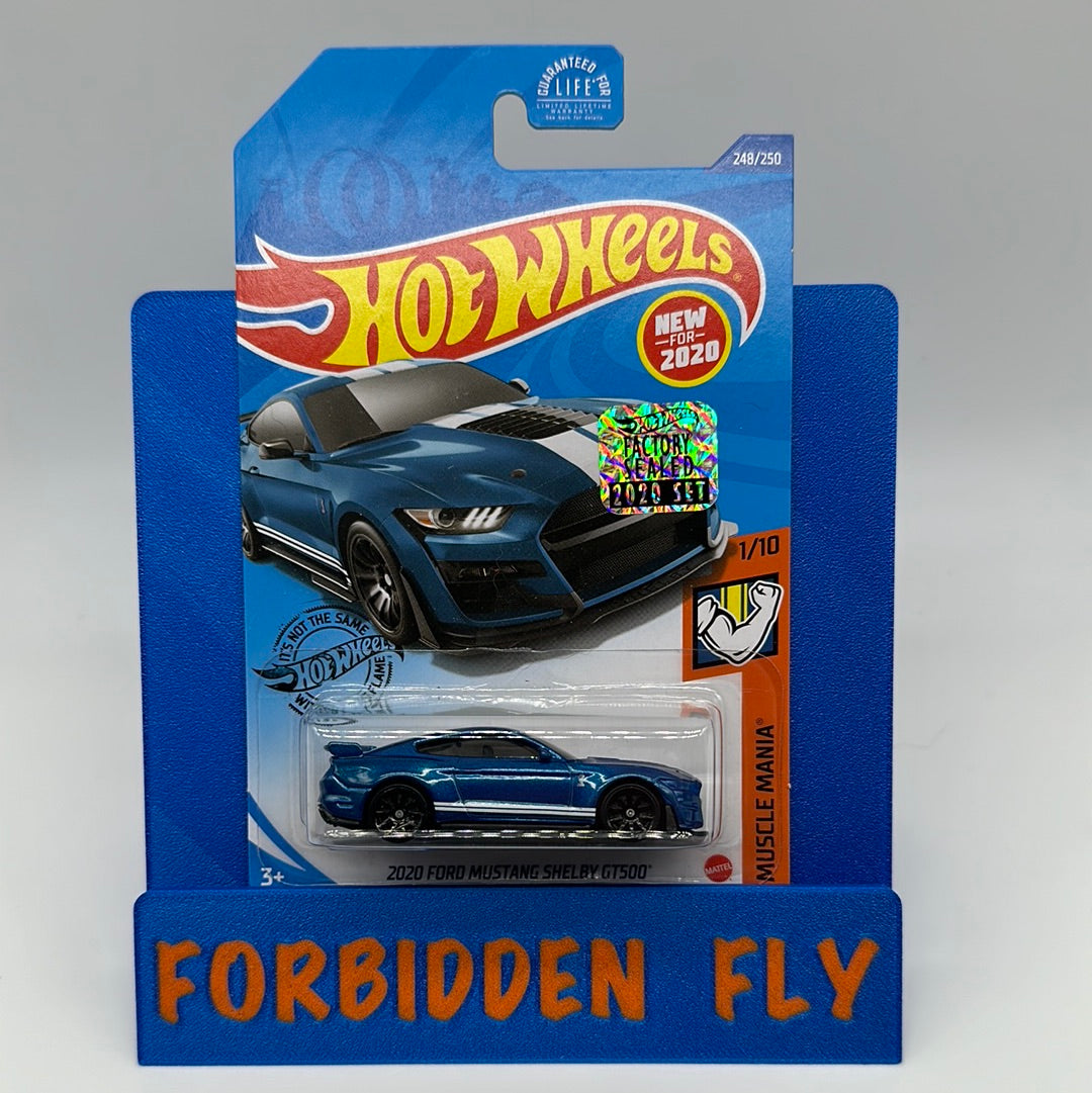 Hot Wheels Mainline - Factory Stickered 2020 - Blue 2020 Ford Mustang Shelby GT500