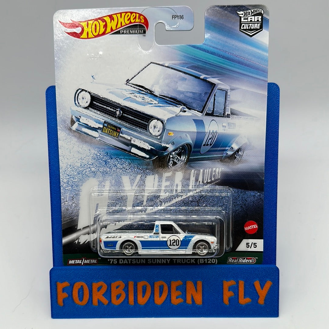 Hot Wheels Car Culture Premium - Hyper Haulers Series Single - #5/5 - ‘75 Datsun Sunny Truck (B120)