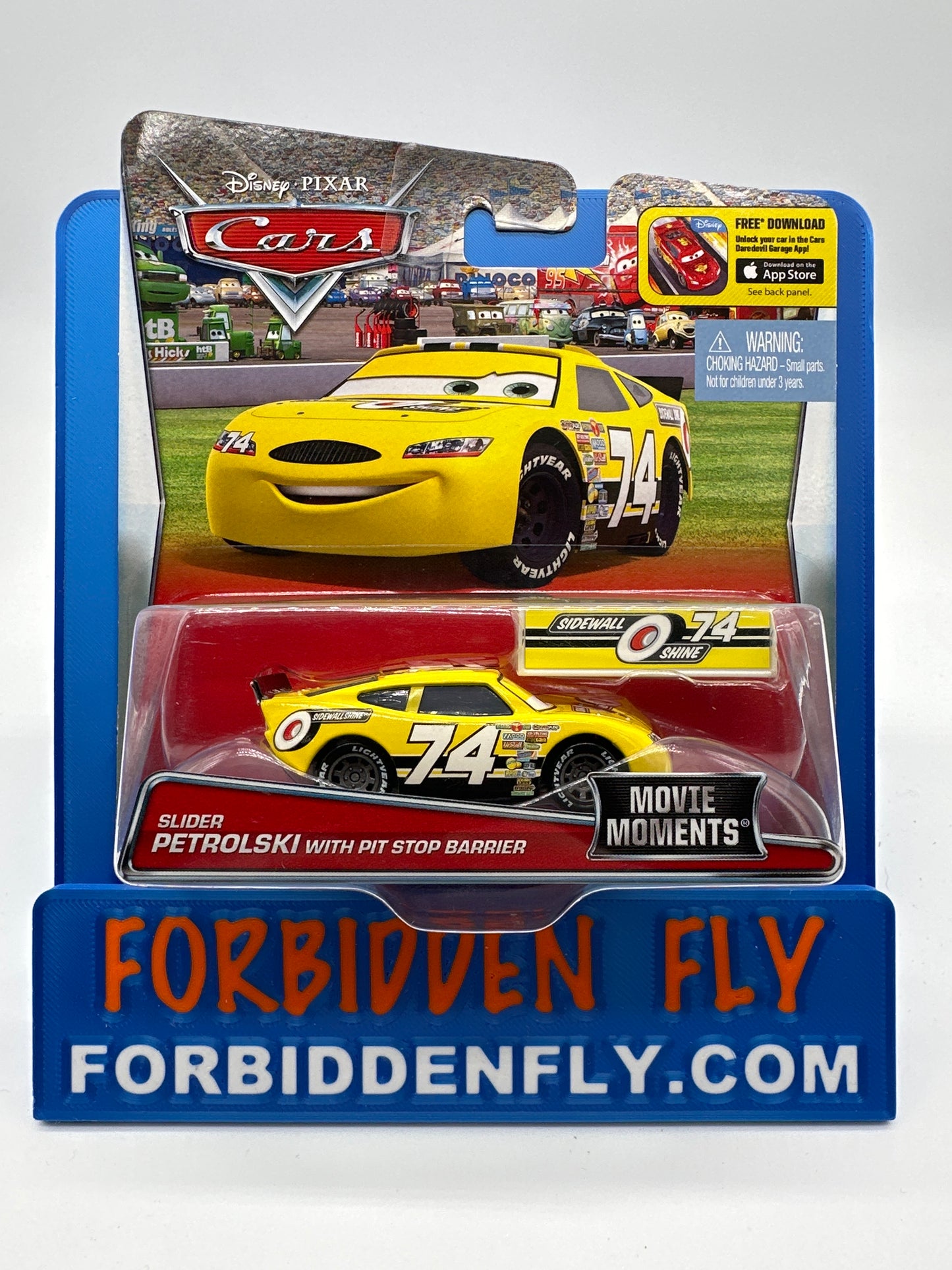 Disney Pixar Cars Movie - Movie Moments - Slider Petrolski With Pit Stop Barrier