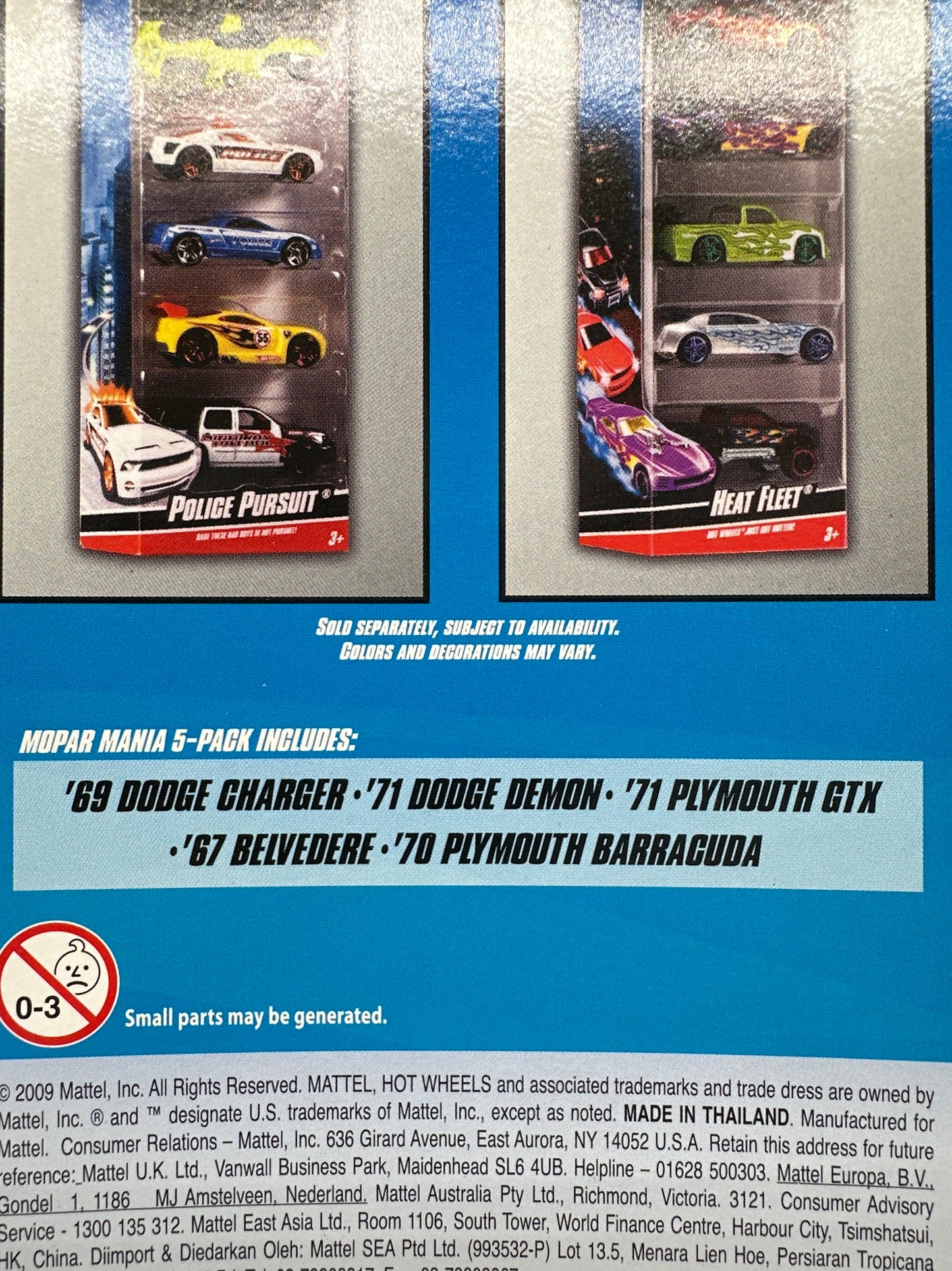 Hot Wheels 5 Pack - 2009 Mopar Mania
