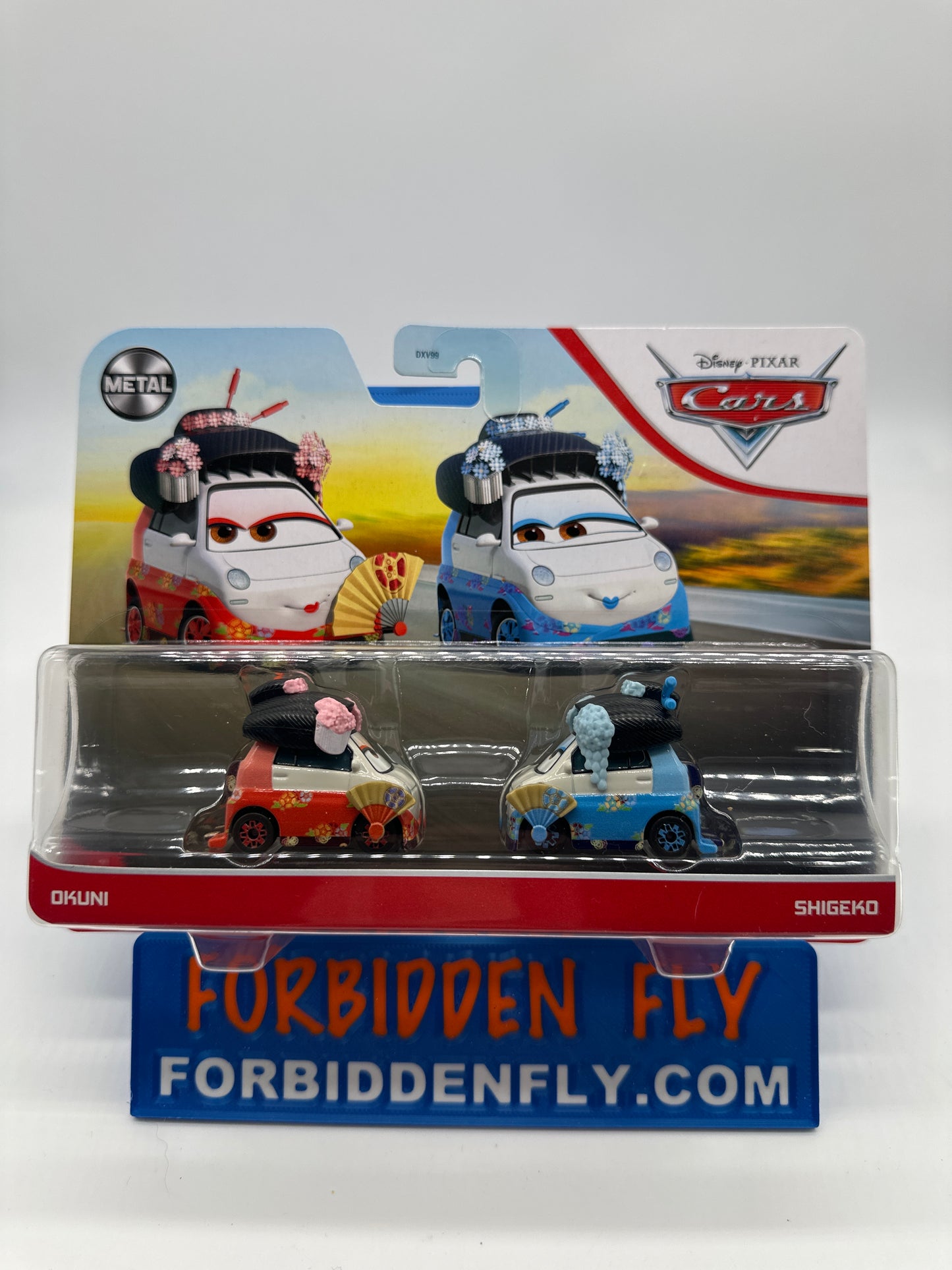 Disney Pixar Cars Movie - Metal Logo Card Series (Two) 2 Pack - Okuni & Shigeko