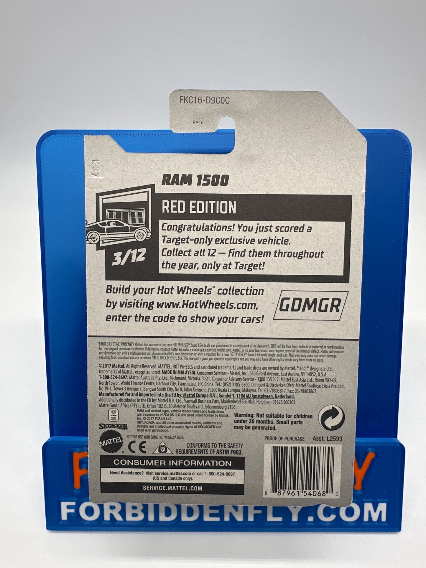 Hot Wheels 2018 Factory Stickered Target Exclusive Red Edition #3/12 - Ram 1500