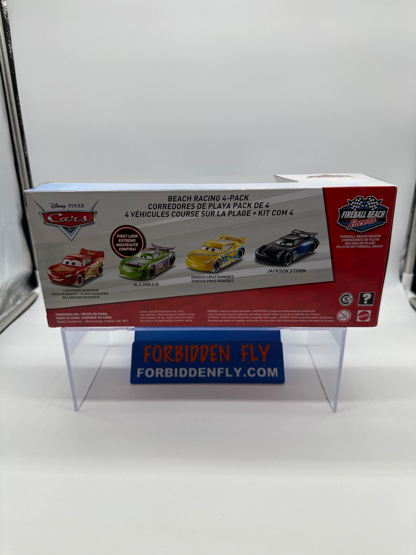 Disney Pixar Cars Movie - Fireball Beach Racing (Four) 4 Pack - Jackson Storm, Lightning McQueen, H.J. Hollis and Dinoco Cruz Ramirez