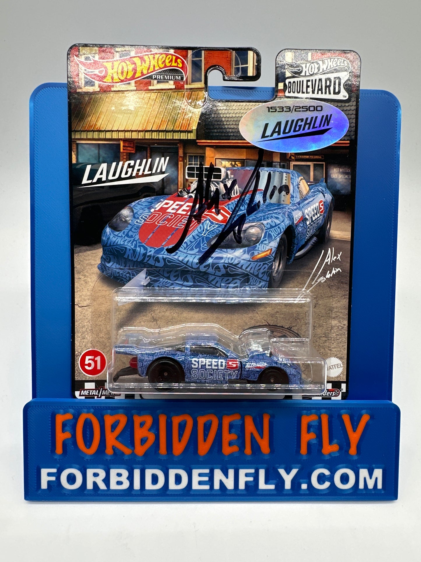 Hot Wheels Boulevard - #51 ‘12 Corvette Z06 Drag Racer - Signed By Alex Laughlin