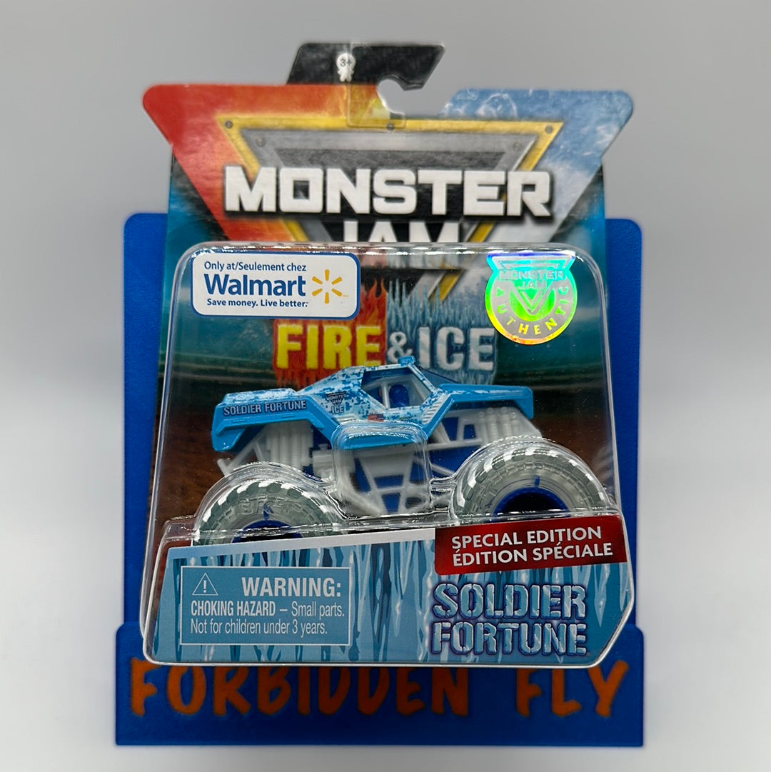 Spinmaster Monster Jam Monster Trucks - Walmart Exclusive Fire & Ice Series - Ice Soldier Fortune
