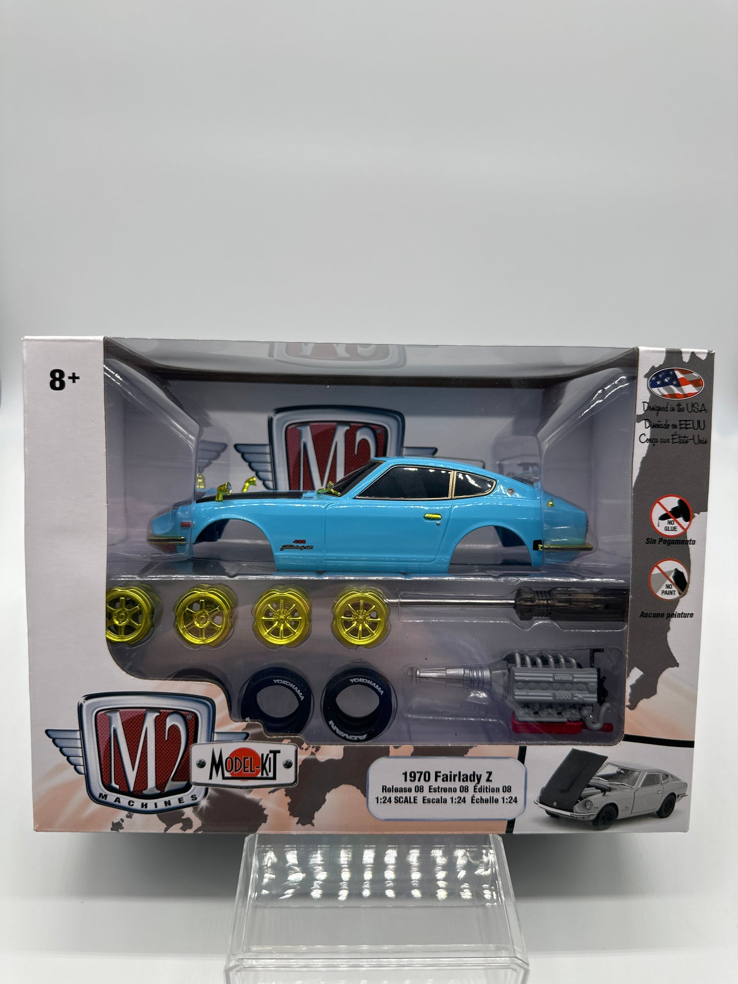 M2 Machines - 1:24 Scale - Model Kit Series - Release 08 - 1970 Fairlady Z - Chase