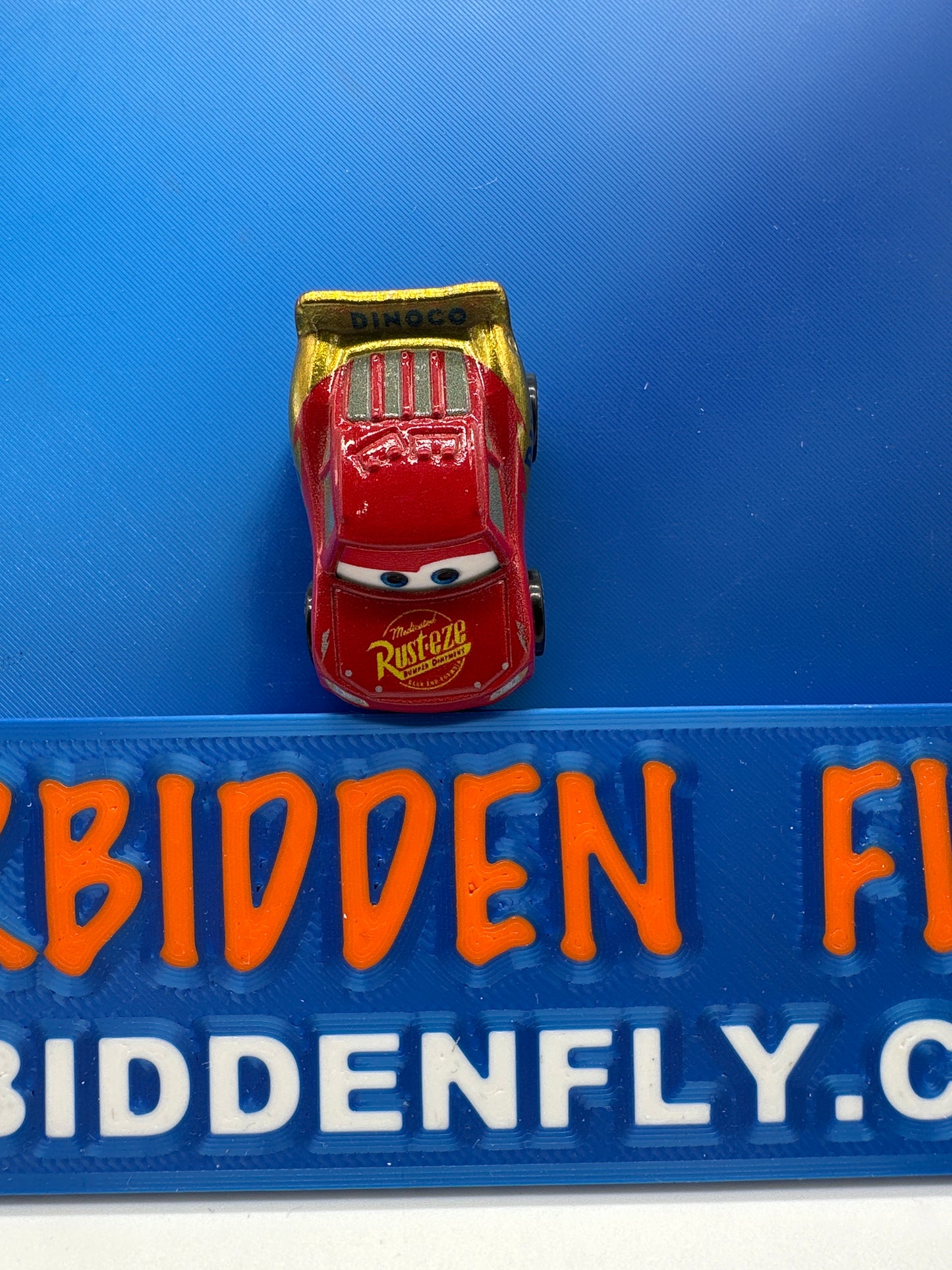 Disney Pixar Cars Movie Metal Mini Racers - Loose - Dinoco Wrap Lightning McQueen