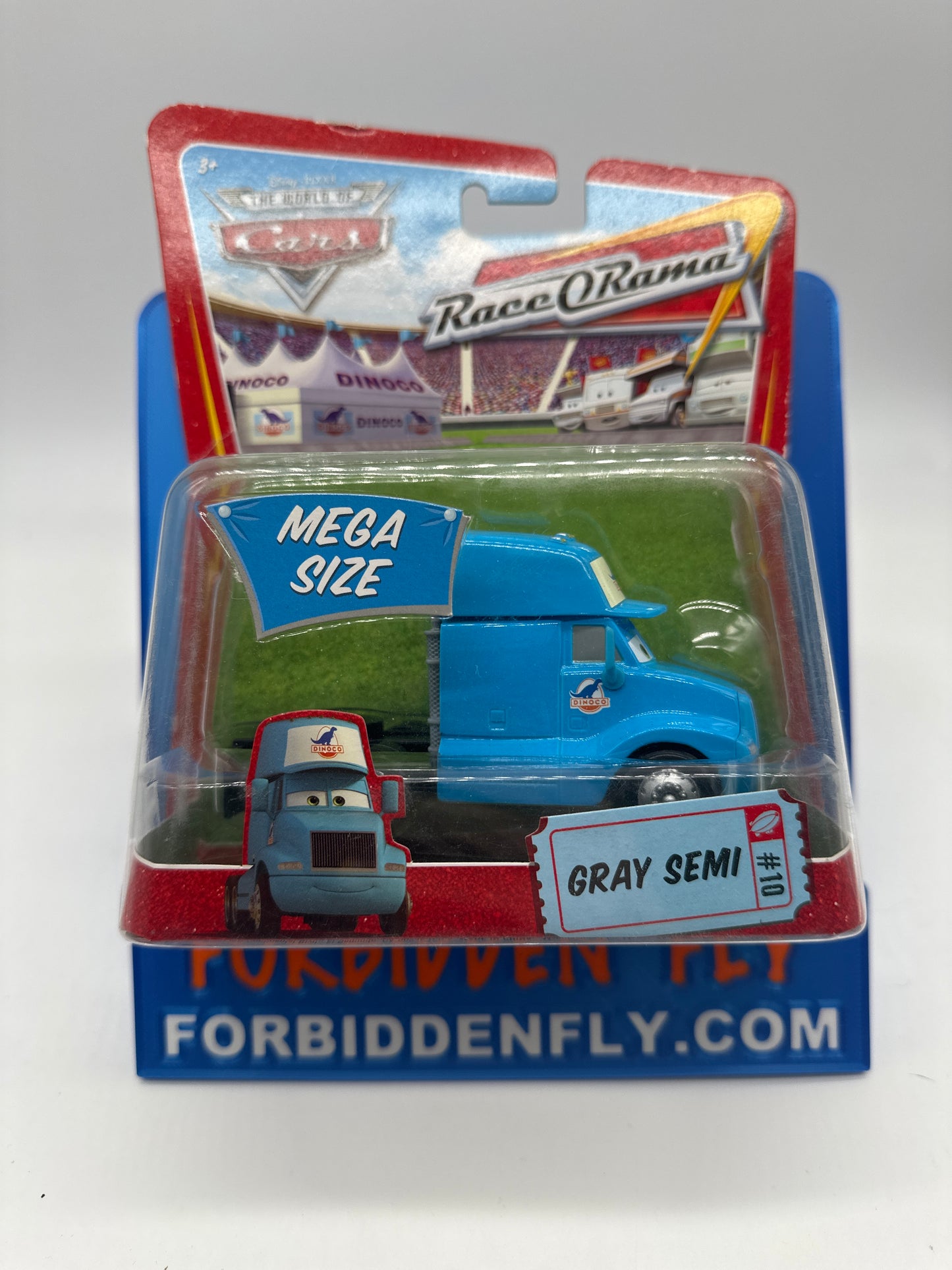 Disney Pixar Cars Movie - Race O Rama Series Mega (Deluxe) Size - Dinoco Gray Semi Cab