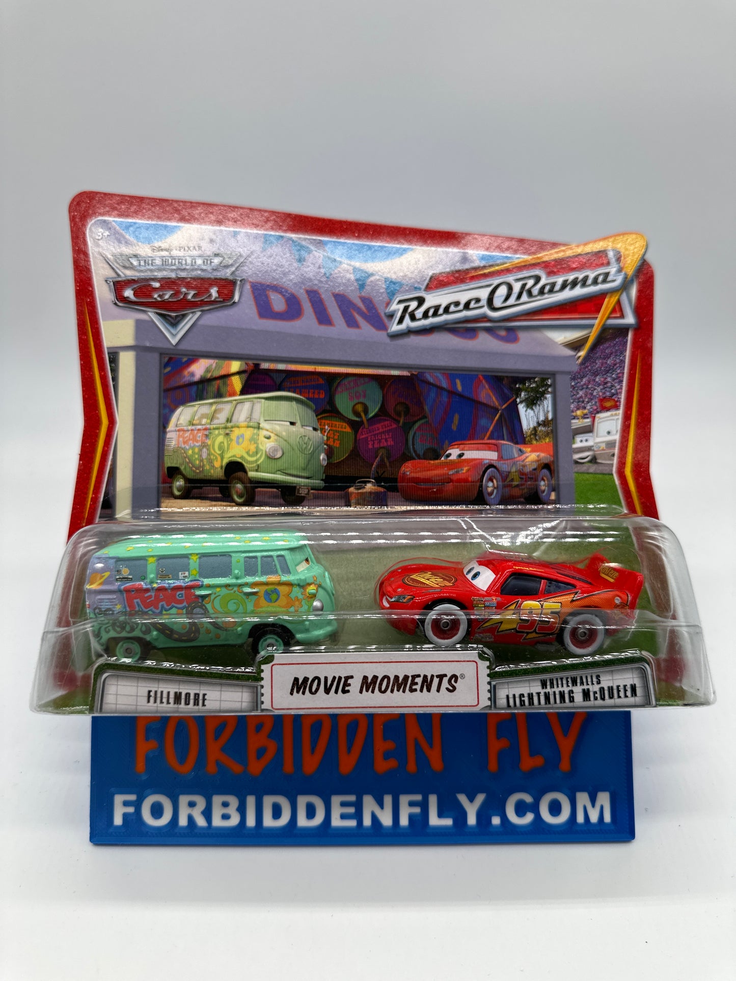 Disney Pixar Cars Movie - Race O Rama Movie Moments Two 2 Pack - Fillmore & Whitewalls Lightning McQueen