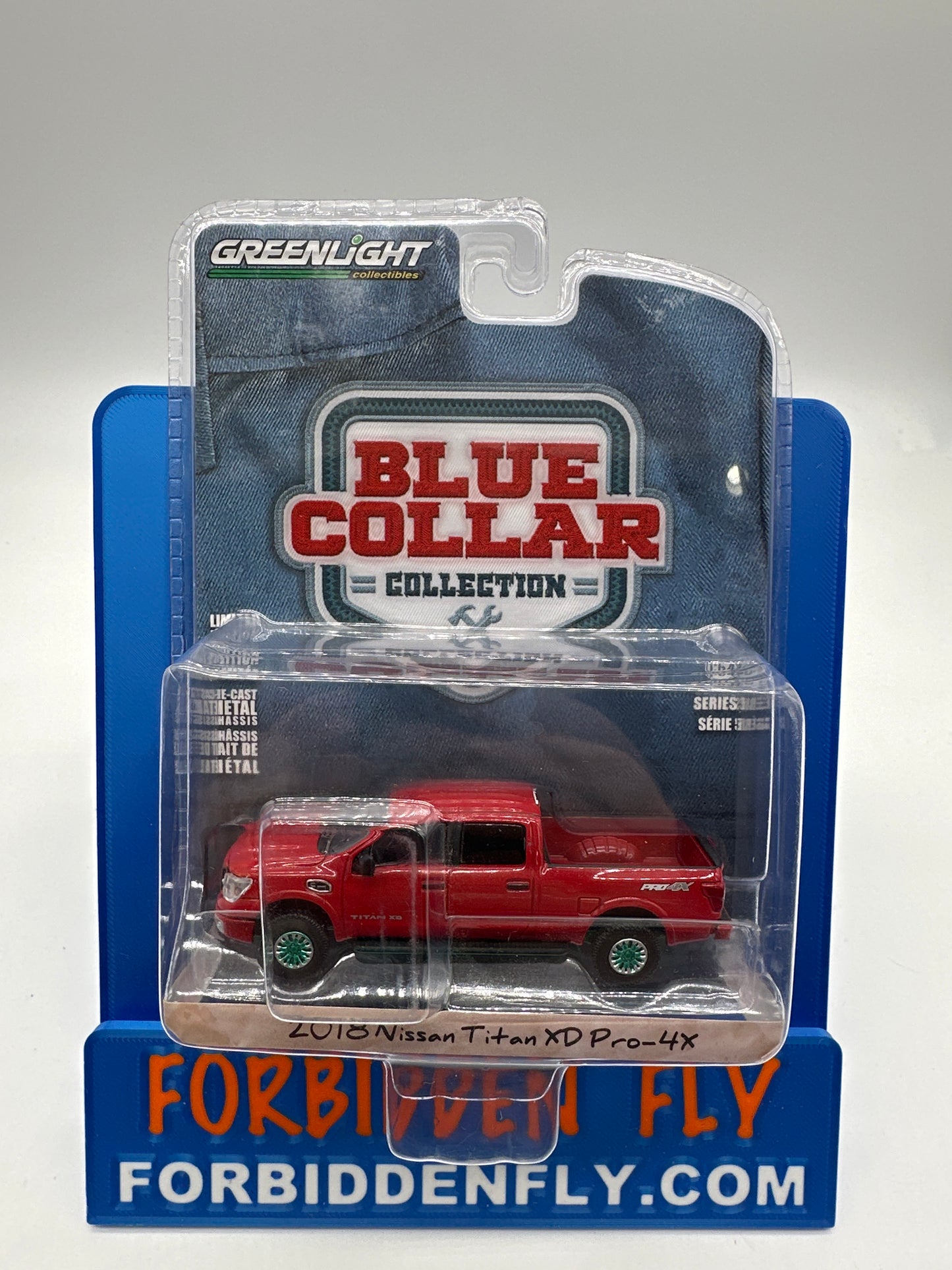 GreenLight Blue Collar Collection Series 5 - #35120-F - 2018 Nissan Titan XD Pro-4X - Green Machine - Chase