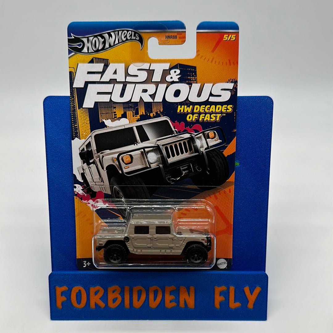 Hot Wheels - Walmart Exclusive Silver Series - 2024 Fast & Furious Mainline Series - HW Decades Of Fast - Complete Set of 5