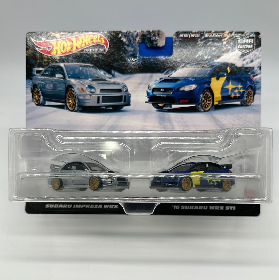 Hot Wheels Car Culture - Target Exclusive Premium 2 Pack - Subaru Impreza WRX & ‘16 Subaru WRX STI