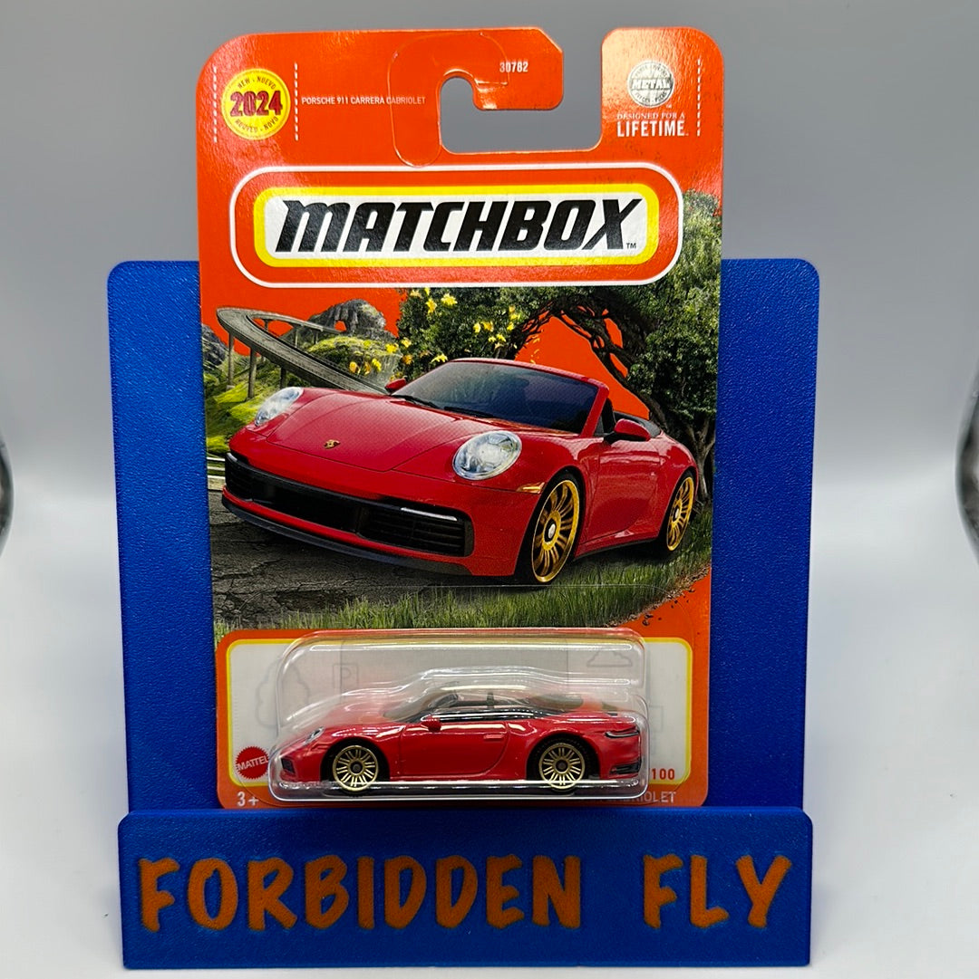 Matchbox 2024 Mainline 79 100 Porsche 911 Carrera Cabriolet Red matchbox-2024-mainline-79-100-porsche-911-carrera-cabriolet-red