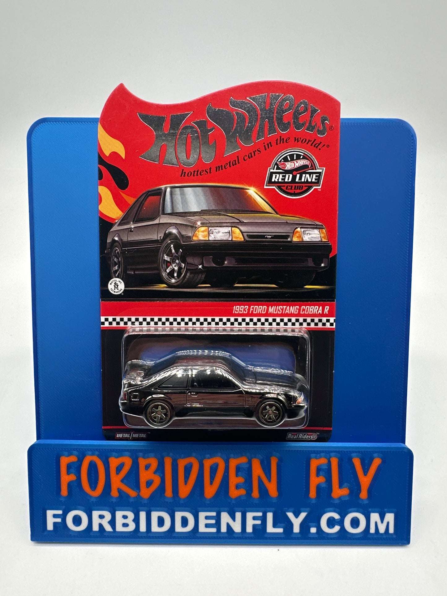 Hot Wheels RLC Red Line Club - 2025 Release - 1993 Ford Mustang Cobra R - Black Shadow Chrome