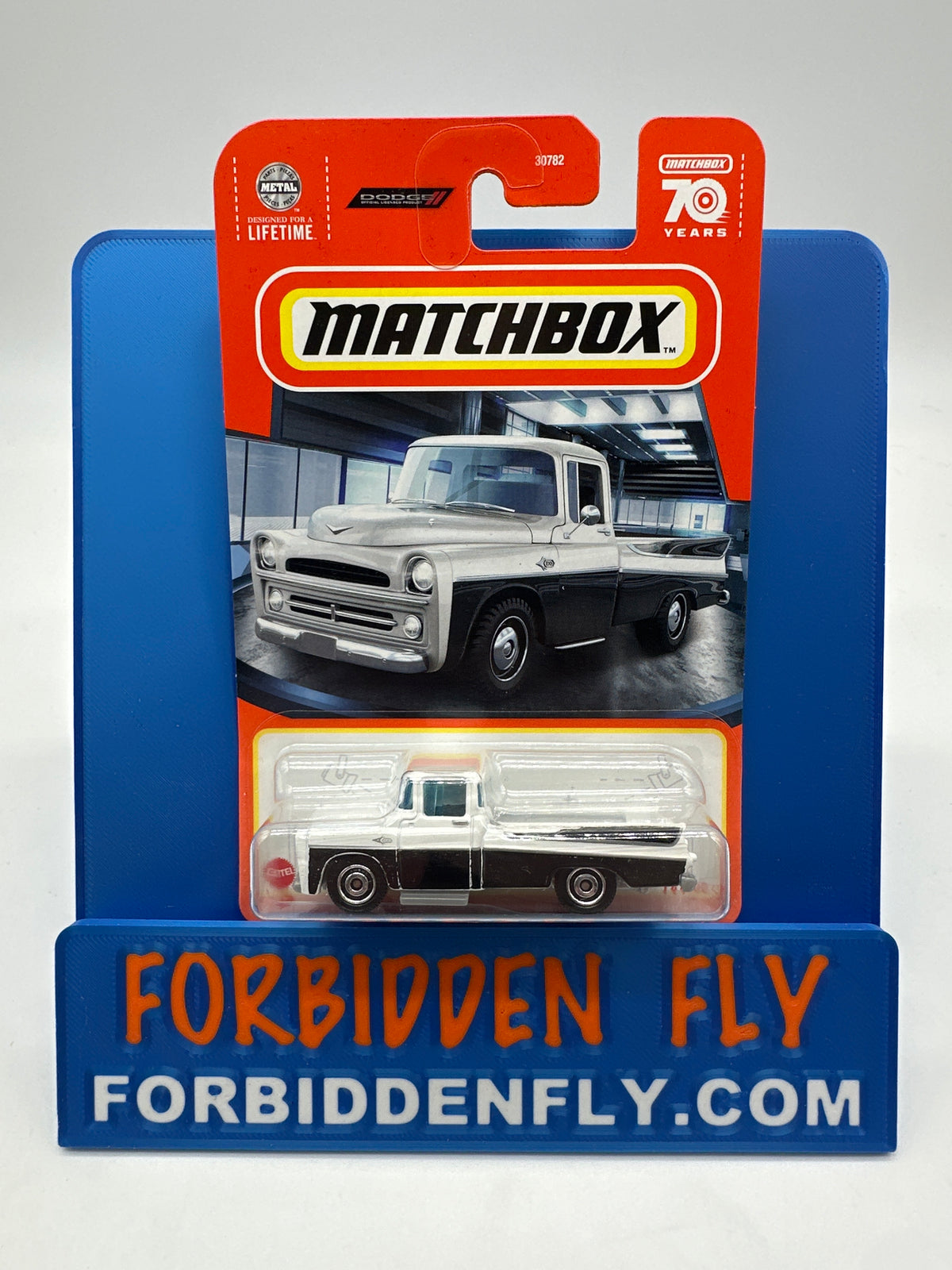 Matchbox Mainline - 70 Years #14/100 - White & Black Dodge Sweptside Pickup