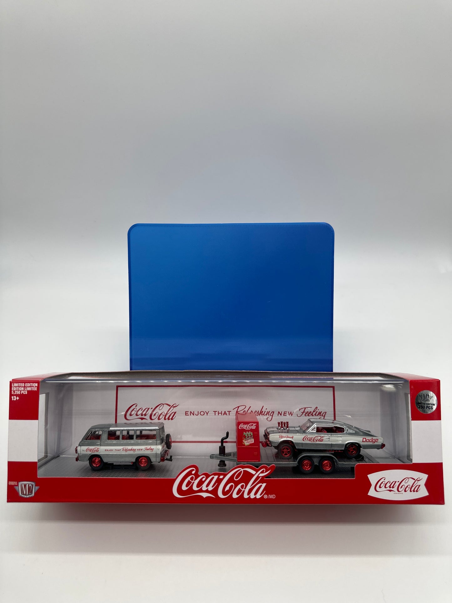 M2 Machines Hauler - Coca Cola Series - 1964 Dodge A100 Camper Van & 1966 Dodge Charger Gasser - Raw Chase