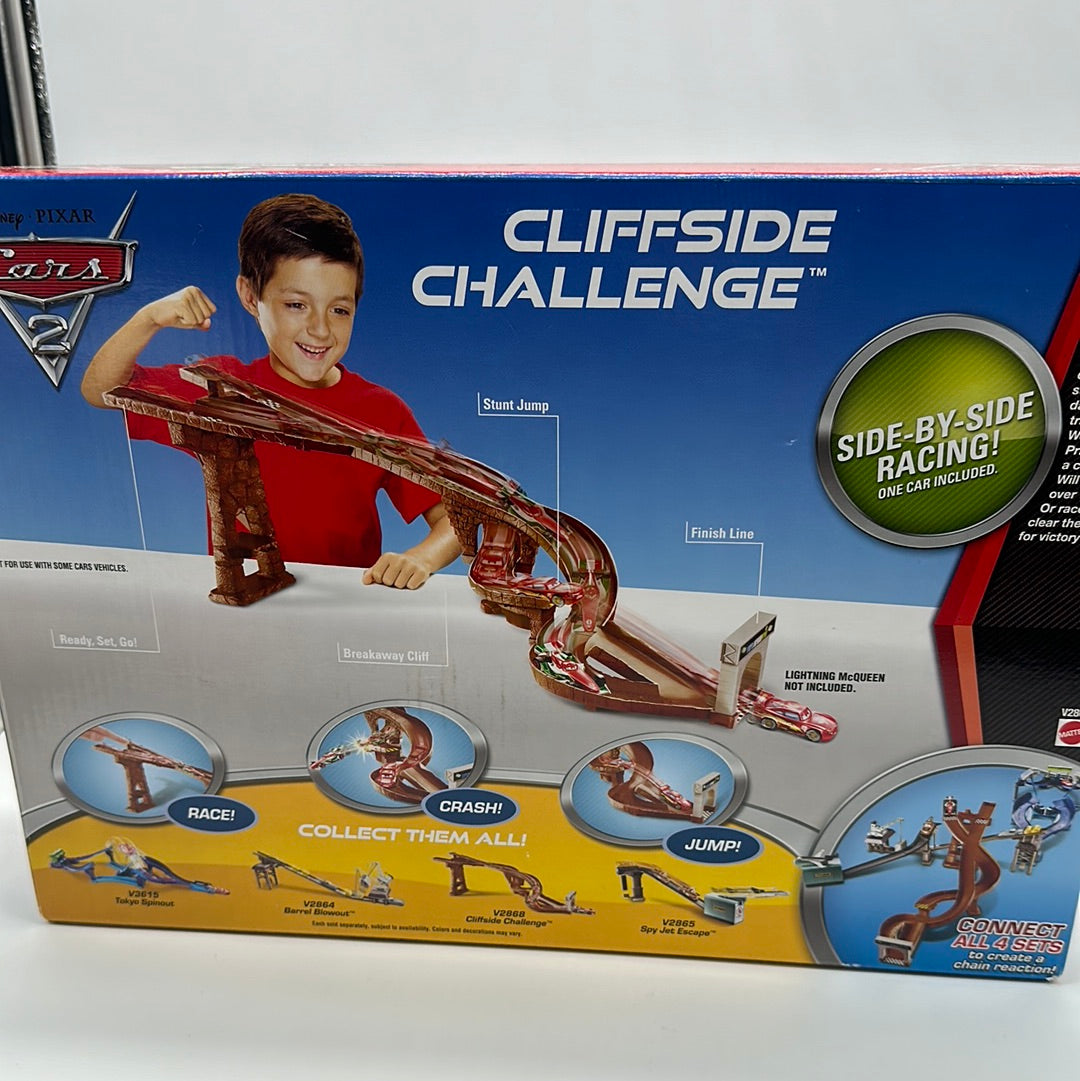 Disney Pixar Cars Movie - Cars 2 Cliffside Challenge Track Set - Playset with Cliff Track & Francesco Bernoulli Included