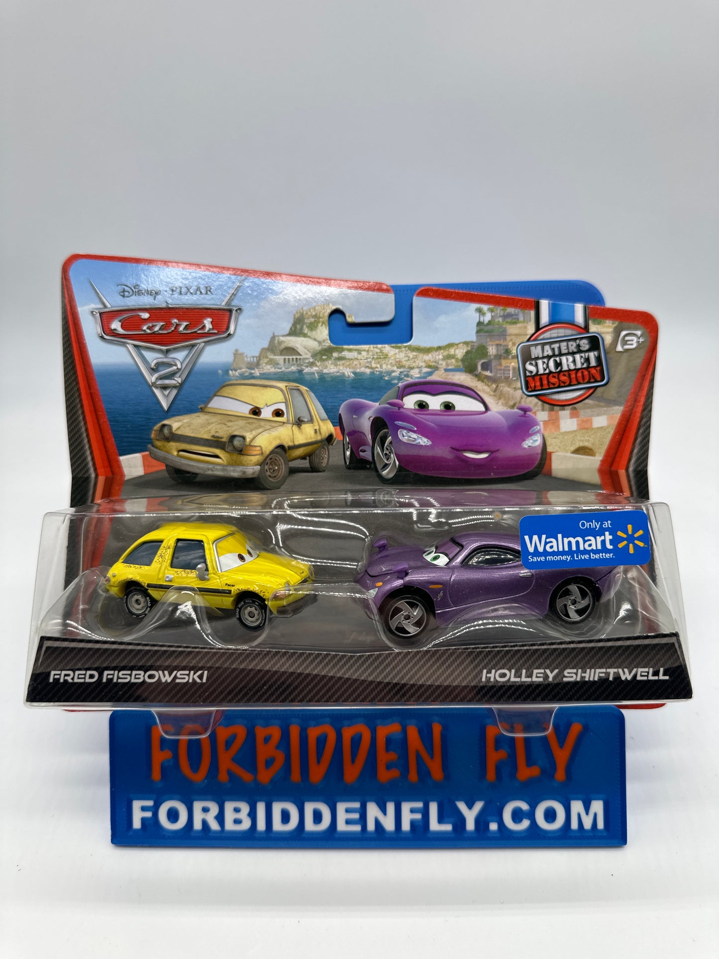 Disney Pixar Cars Movie - Cars 2 Movie (Two) 2 Pack -Mater’s Secret Mission - Wal Mart Exclusive - Fred Fisbowski & Holley Shiftwell