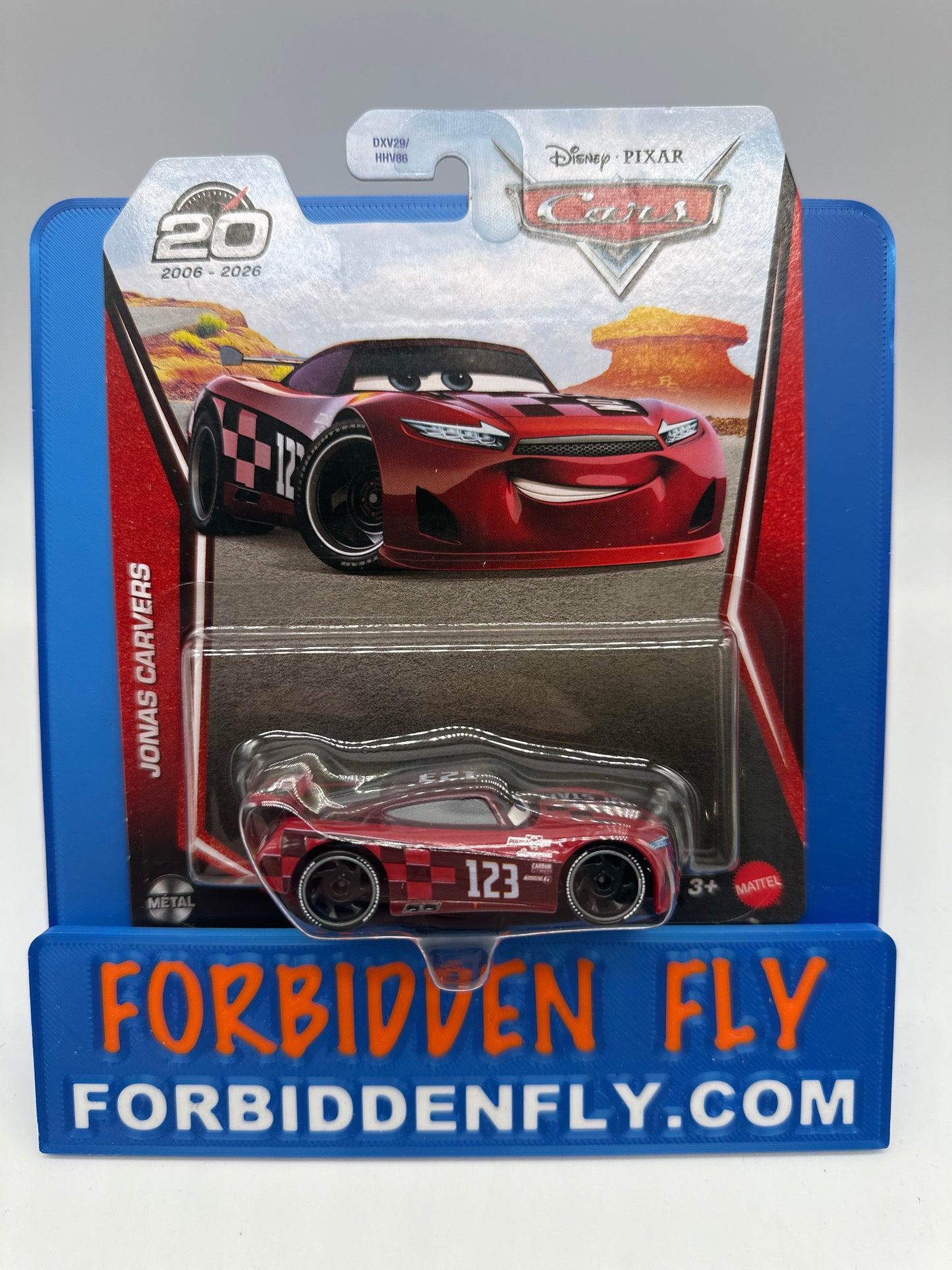Disney Pixar Cars Movie - 20 Year Anniversary Release - Jonas Carvers (Next Gen Racer #123 No Stall)