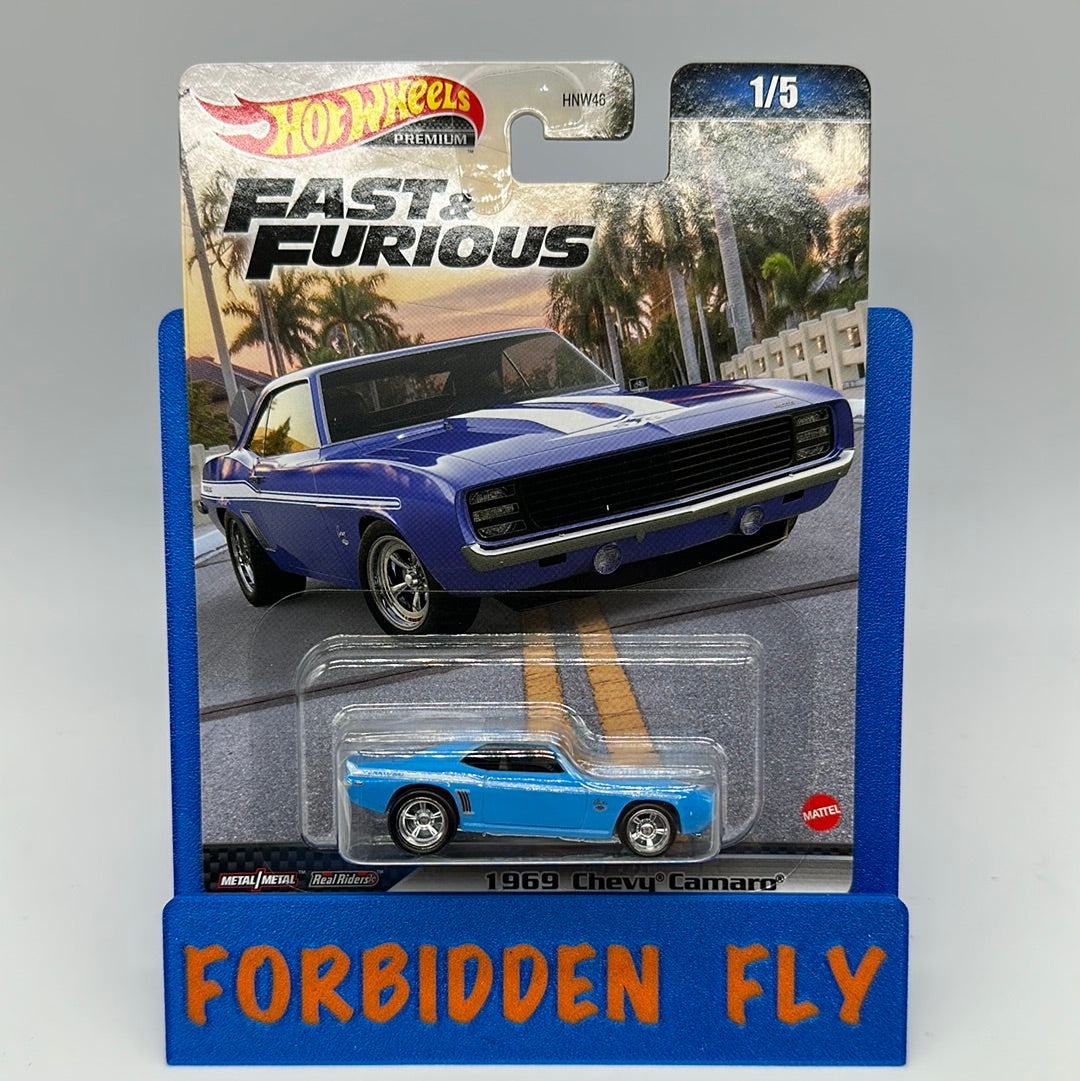 Hot Wheels Premium - Retro Entertainment Fast & Furious 2023 Mix B Single - #1/5 - 1969 Chevy Camaro