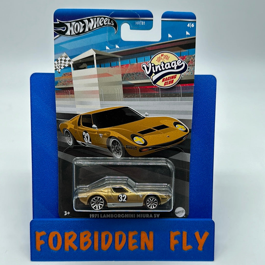 Hot Wheels Silver Series - 2024 Vintage Racing Club Series 1 - 1971 Lamborghini Miura SV - Gold