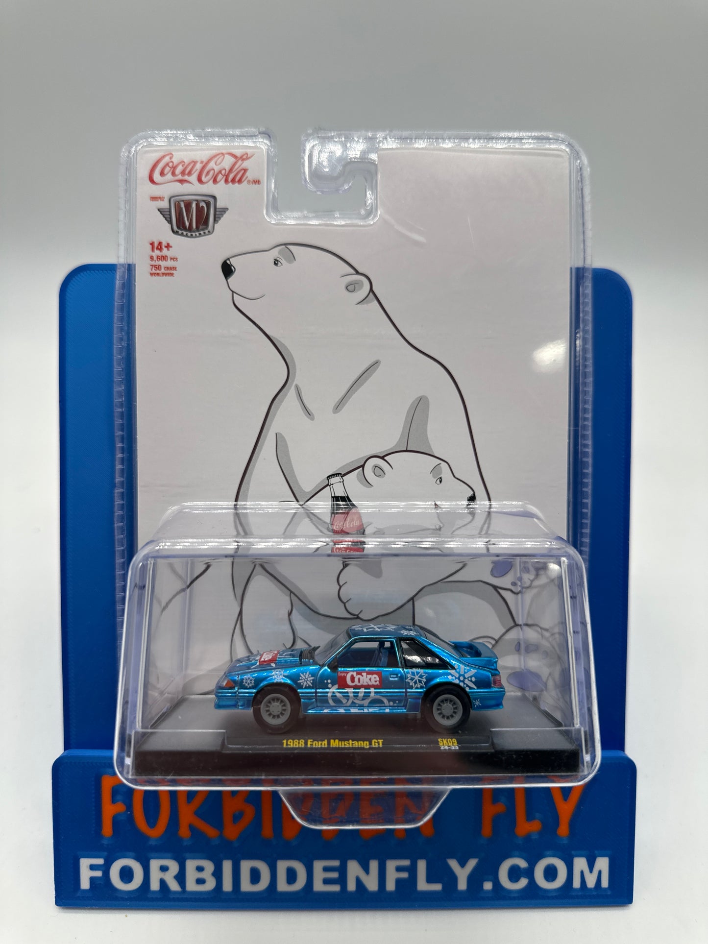 M2 Machines 2024 Coca-Cola Holiday Acrylic - SK09 - 1988 Ford Mustang GT