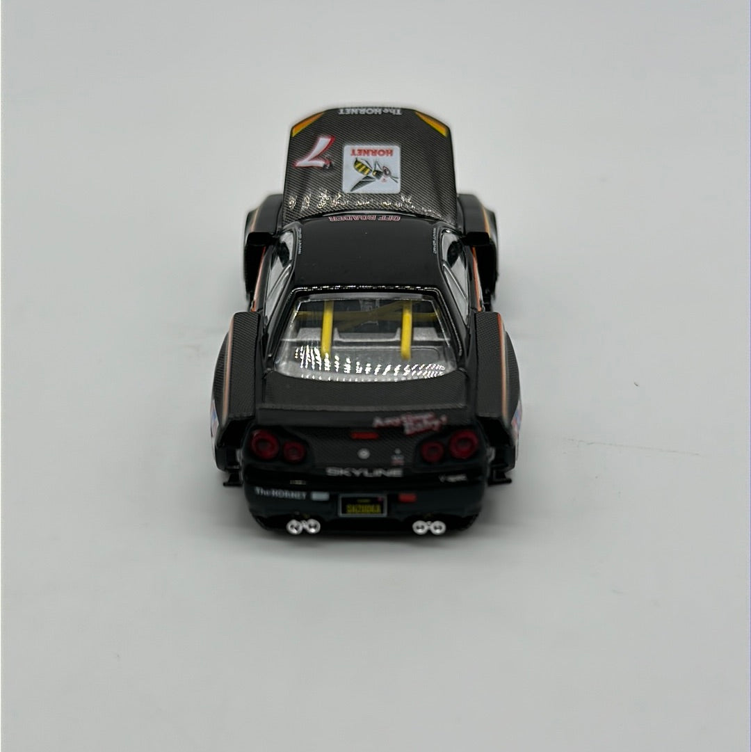 Kaido House (x MiniGT) - Regular Release #093 - Black Nissan Skyline GT-R (R34) - The Hornet - Tamiya & Kaido House Collaboration