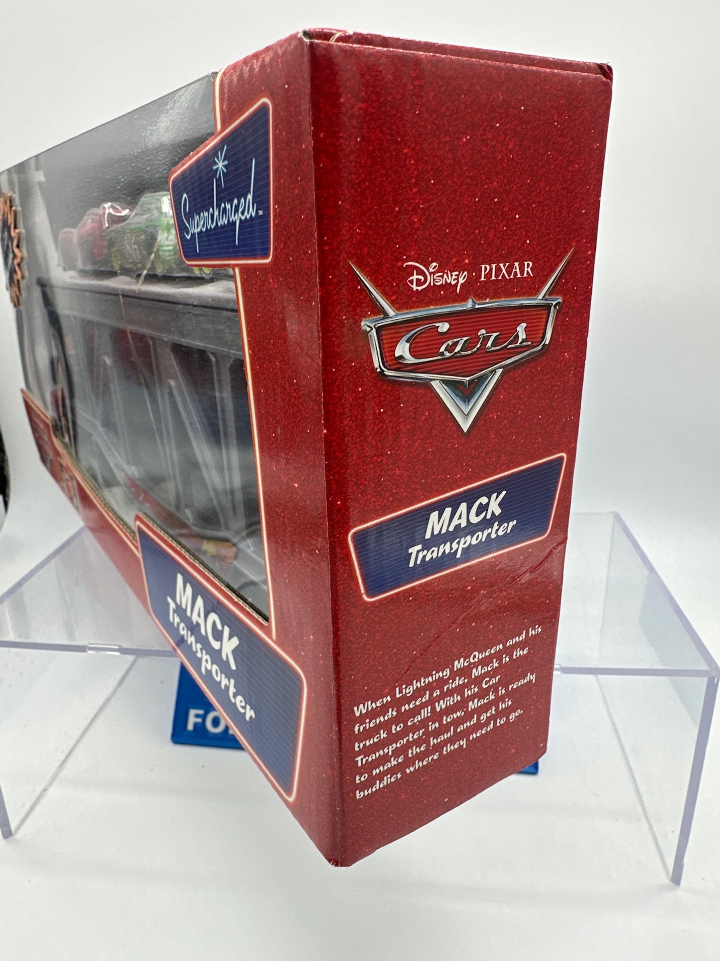 Disney Pixar Cars Movie - Supercharged - Mack Transporter Hauler with 3 Cars Set