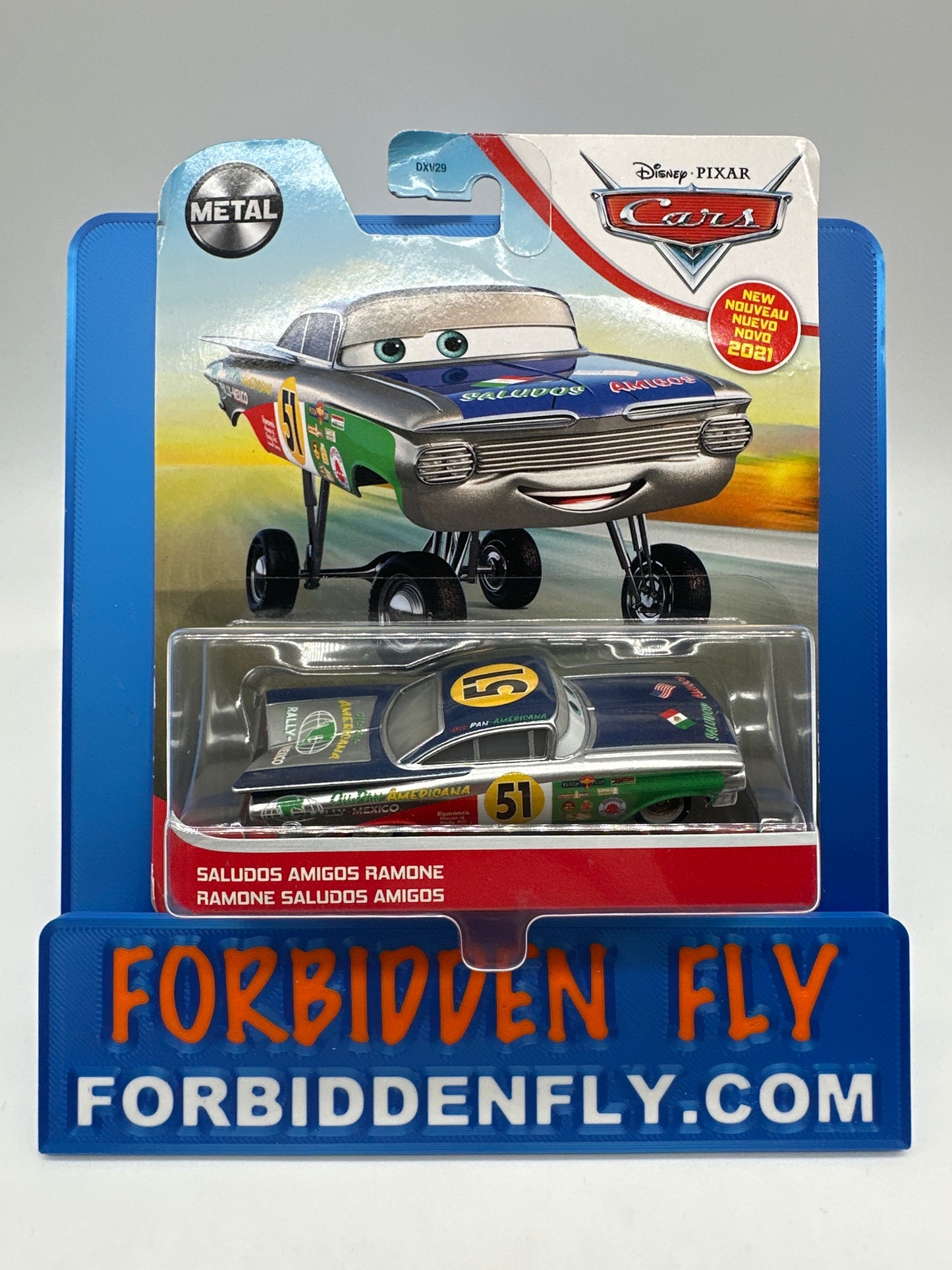 Disney Pixar Cars Movie - Metal Logo Card Release - Saludos Amigos Ramone