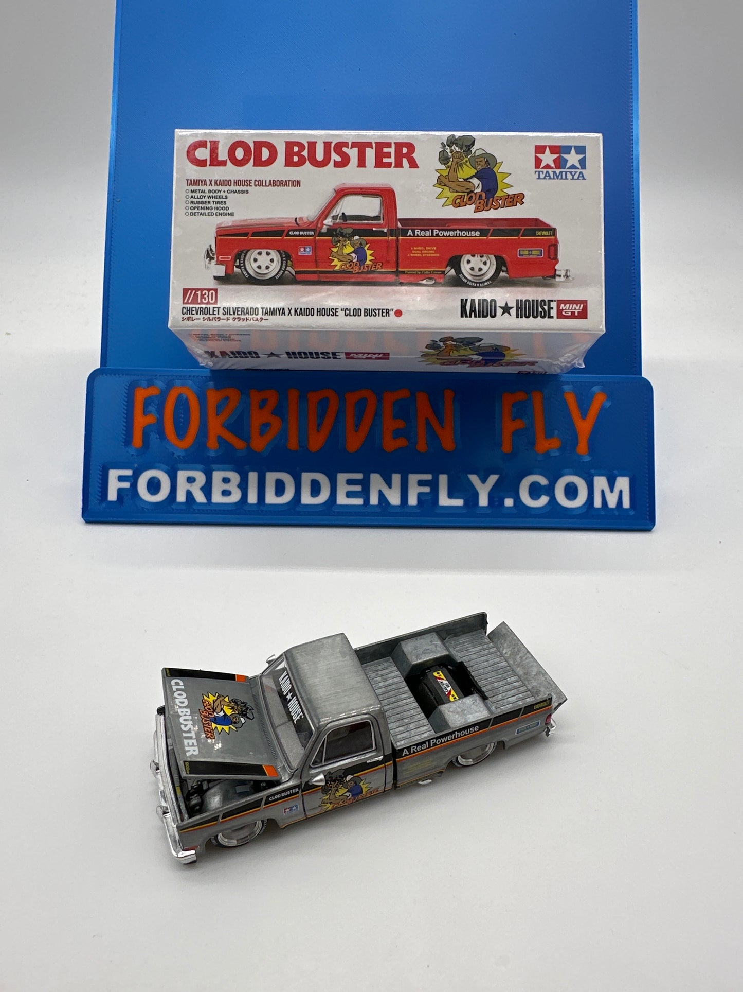 Kaido House (x MiniGT) - Raw Chase #130 - Chevrolet Silverado Tamiya X Kaido House “Clod Buster”