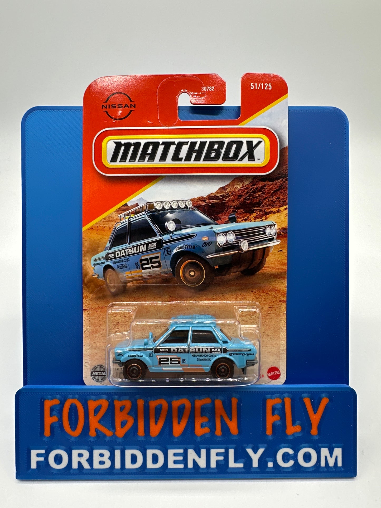 Matchbox - 2025 Mainline #51/125 - ‘70 Datsun 510 Rally - Blue