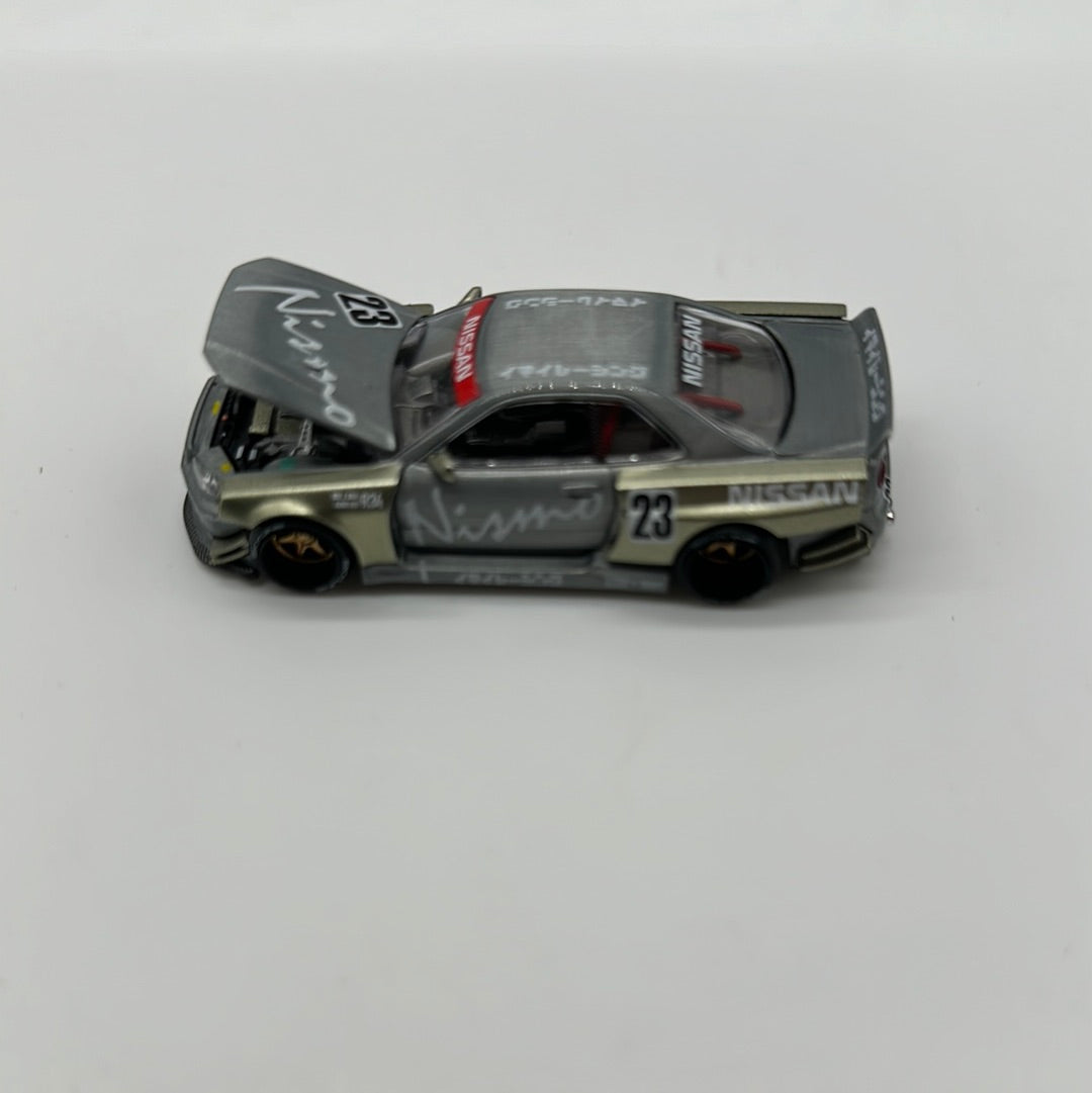 Kaido House (x MiniGT) - Raw Chase Release #103 - Green Nissan Nismo Skyline GT-R (R34) - Kaido Works V4