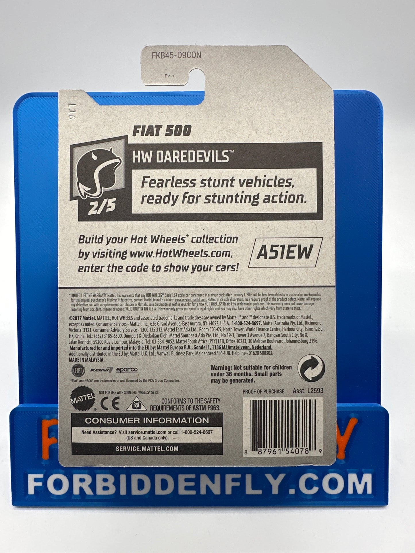 Hot Wheels Super Treasure Hunt - Factory Sticker 2018 N Case - Fiat 500